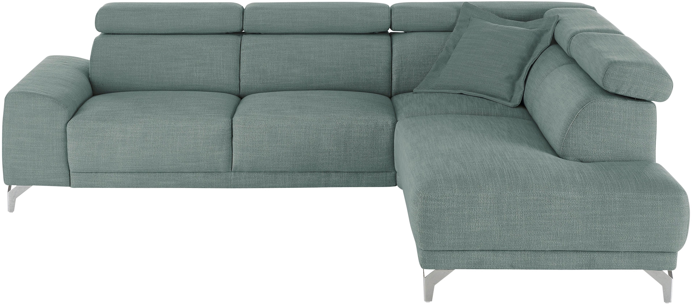 3C Candy Ecksofa »Greve Sofa immer mit manuelle Kopfteilverstellungen, modern, elegant«, wahlweise motorischer Sitzvorzug, bequem und zeitlos, L-Form