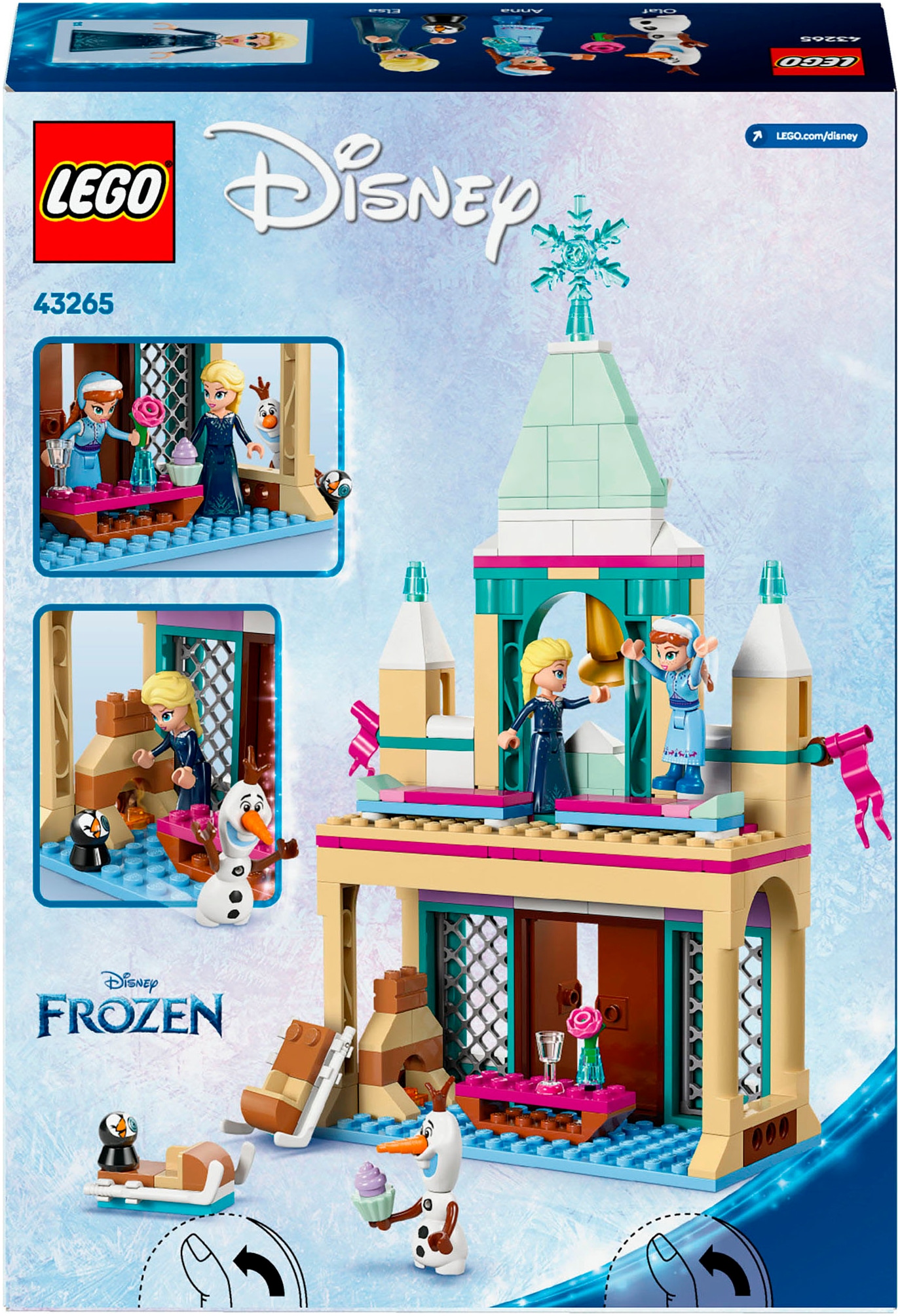 LEGO® Konstruktionsspielsteine »Das Arendelle Schloss (43265), LEGO Disney Princess«, (177 St.), Made in Europe