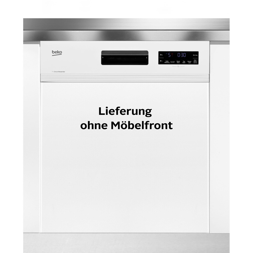 BEKO teilintegrierbarer Geschirrspüler »DSN6634W2«, DSN6634W2, 14 Maßgedecke