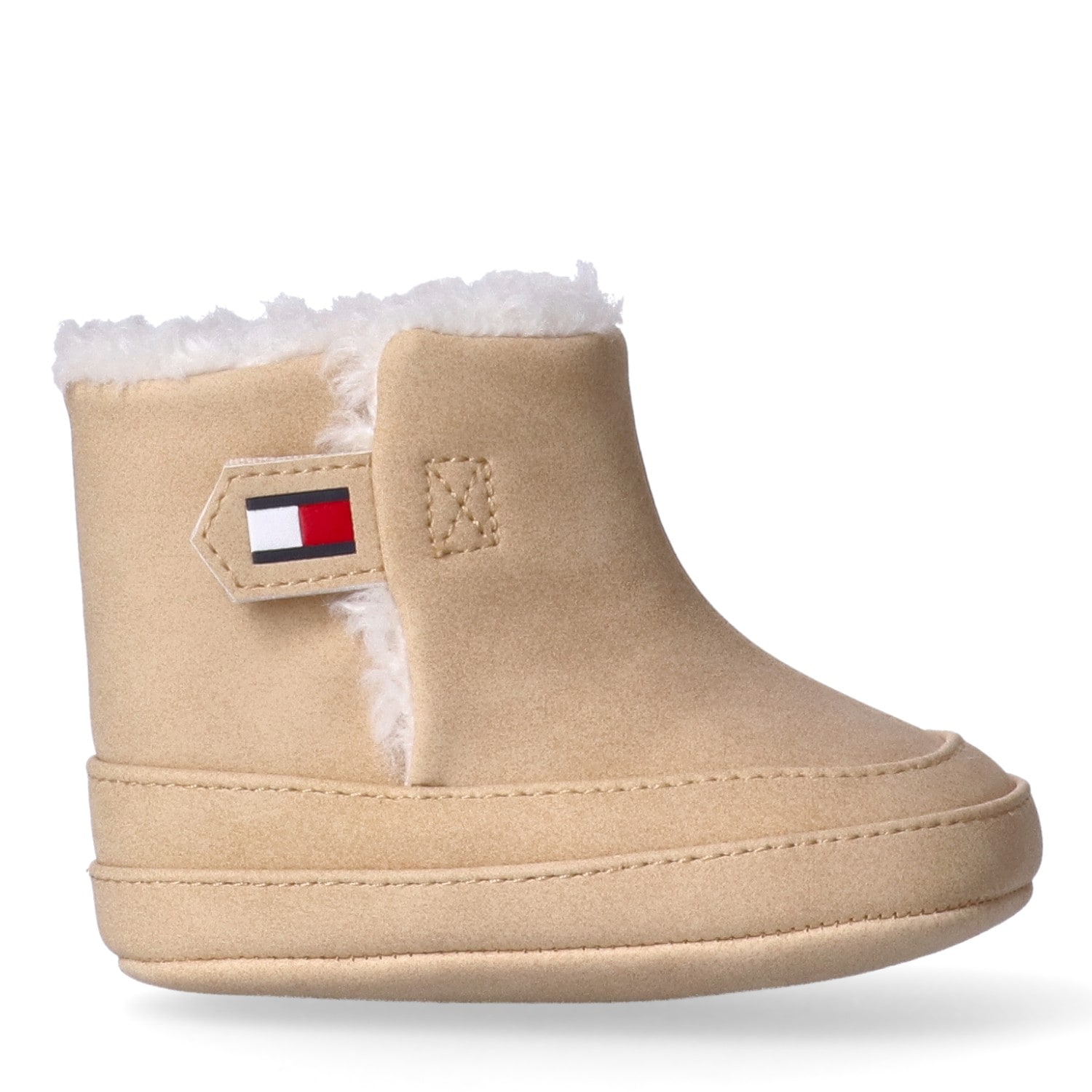 Tommy Hilfiger Lauflernschuh  Babystiefel, Krabbelschuh für die Kleinsten, Fellimitat am Schaftrand