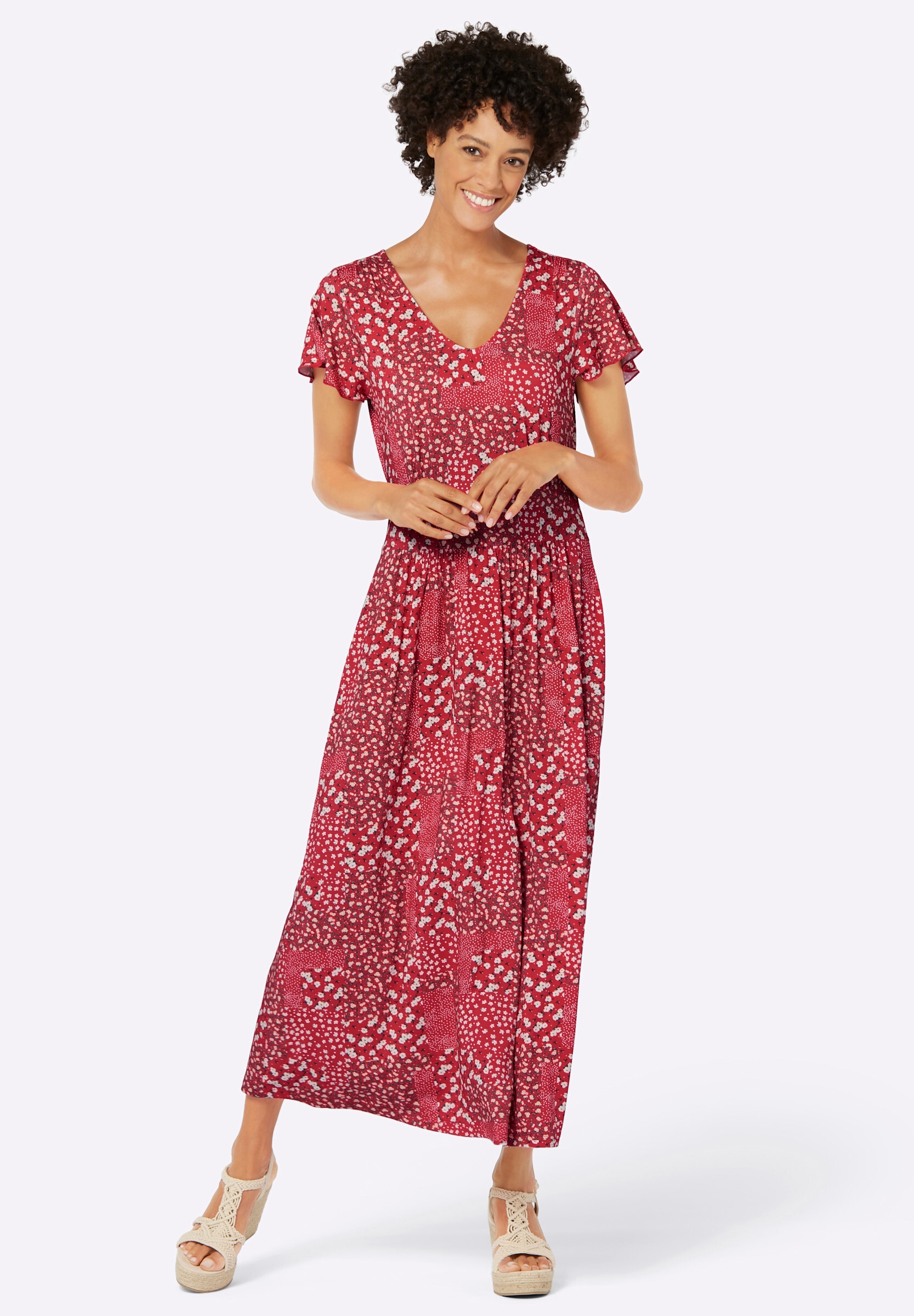 Witt Sommerkleid »Jersey-Kleid Jerseykleid mit Flügel-Ärmeln« Ohne Taschen