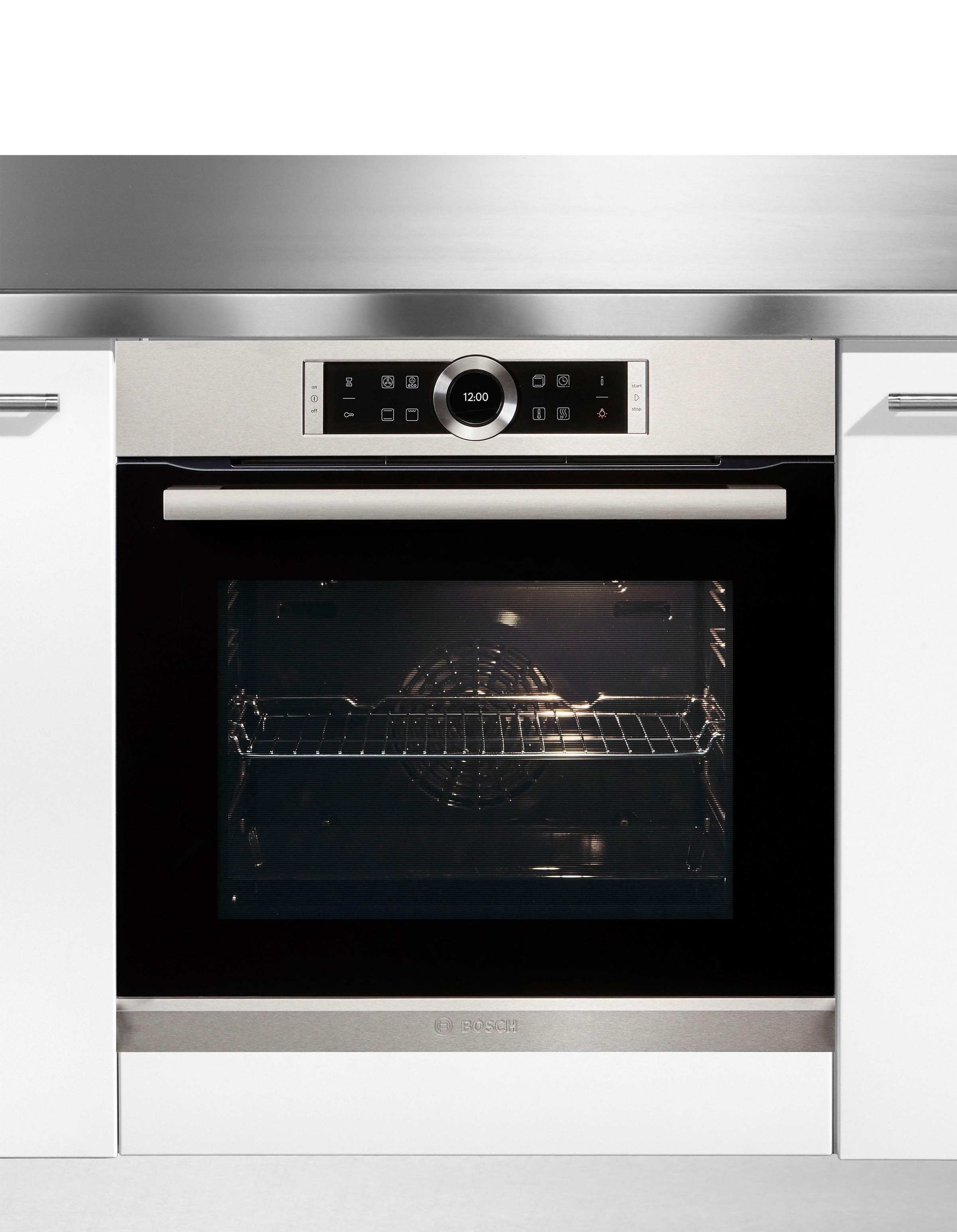 BOSCH Einbaubackofen 8 »HBG632TS1«, mit 3-fach-Teleskopauszug