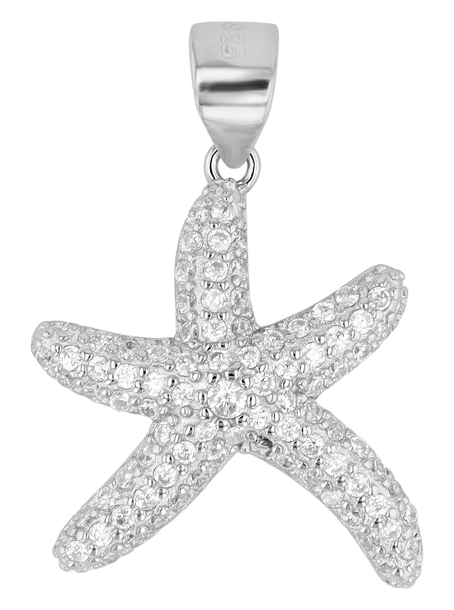 Adelia´s Kettenanhänger »Damen Anhänger ¿ Stern Anhänger aus 925 Silber mit Zirkonia«