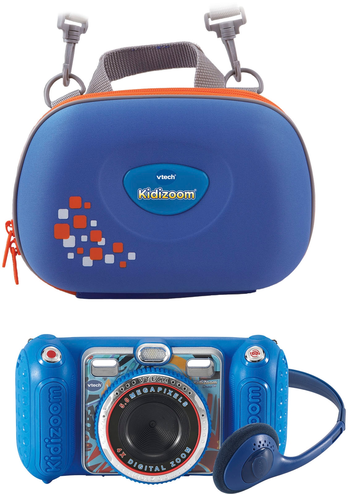 Duo Tragetasche Pro, jetzt OTTO kaufen bei Vtech® blau«, inklusive »KidiZoom Kinderkamera