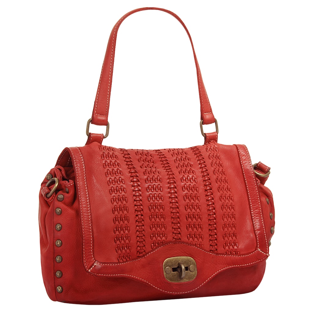 Samantha Look Henkeltasche, echt Leder, Made in Italy