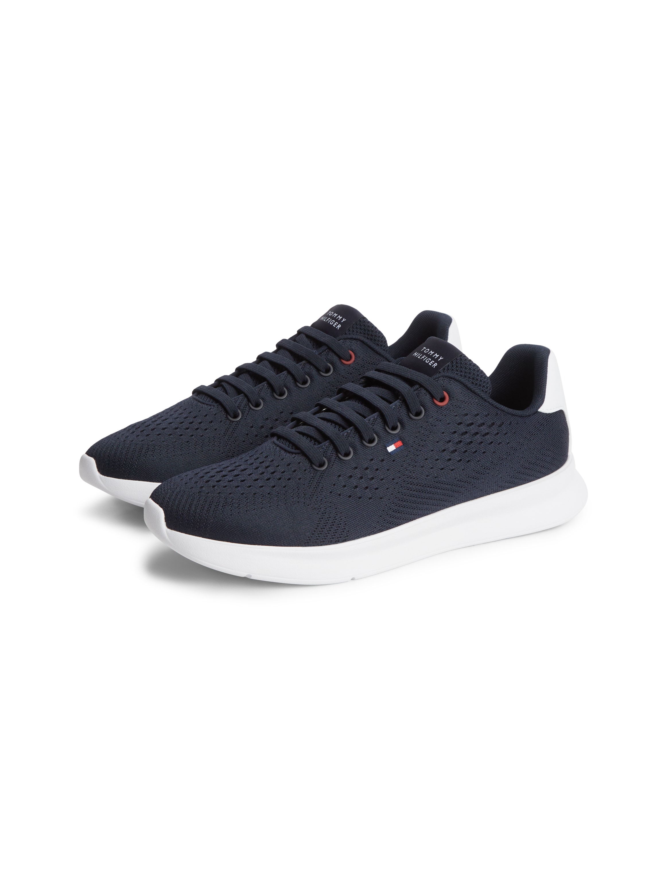 Tommy Hilfiger Sneaker »LIGHTWEIGHT RUNNER KNIT«  Freizeitschuh, Halbschuh, Schnürschuh mit seitlicher Logo-Flagg