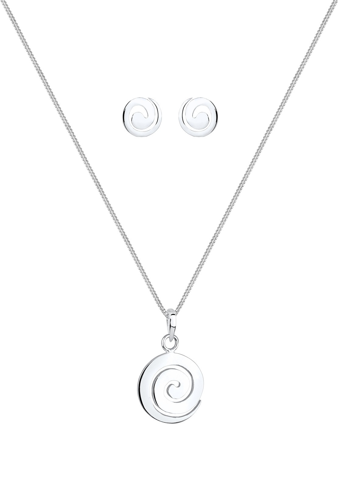 Elli Ohrring und Ketten Set »Schmuckset Spirale 925 Sterling Silber« ()
