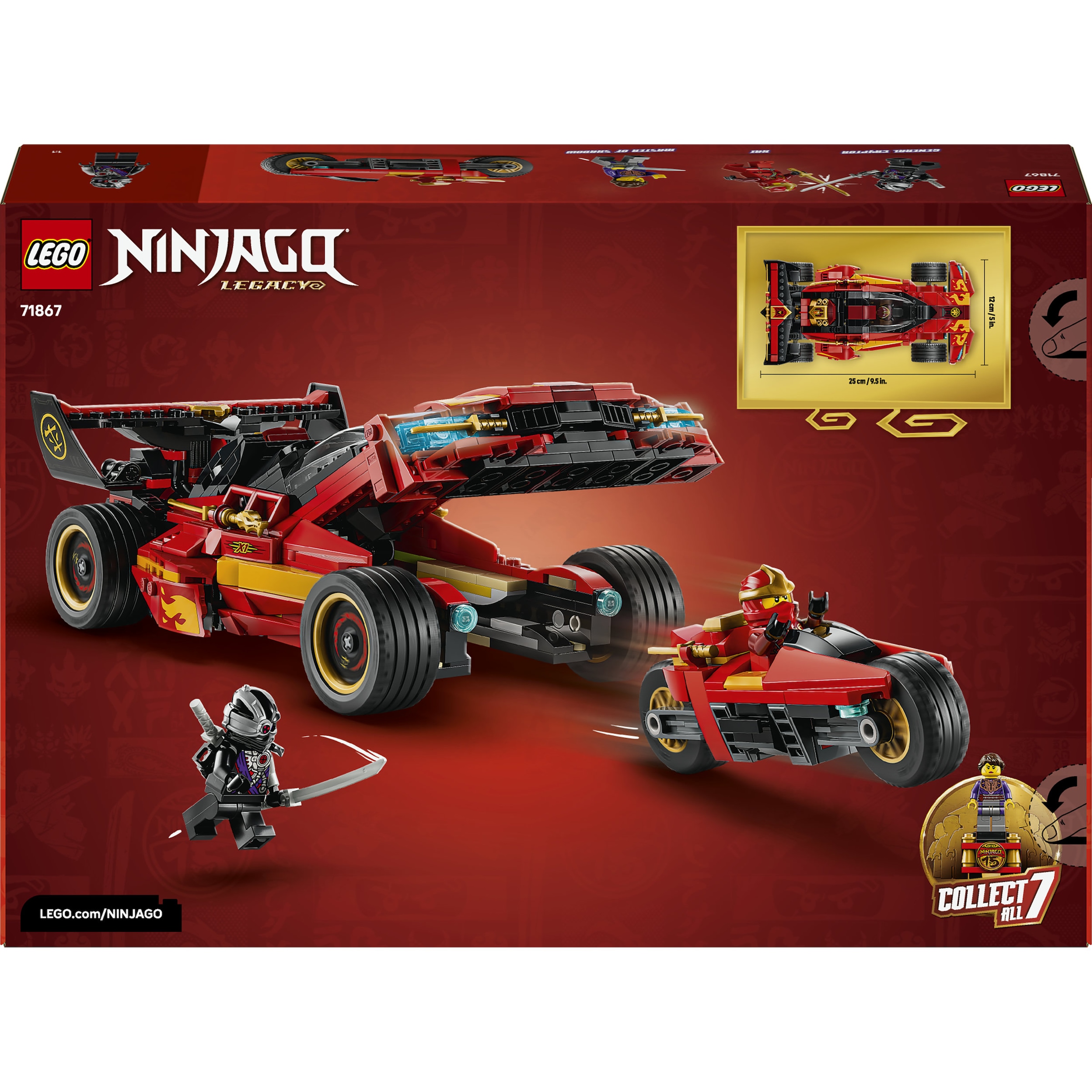 LEGO® Konstruktionsspielsteine »15-jähriges Jubiläum: X-1 Ninja Supercar (71867), LEGO Ninjago« Made in Europe