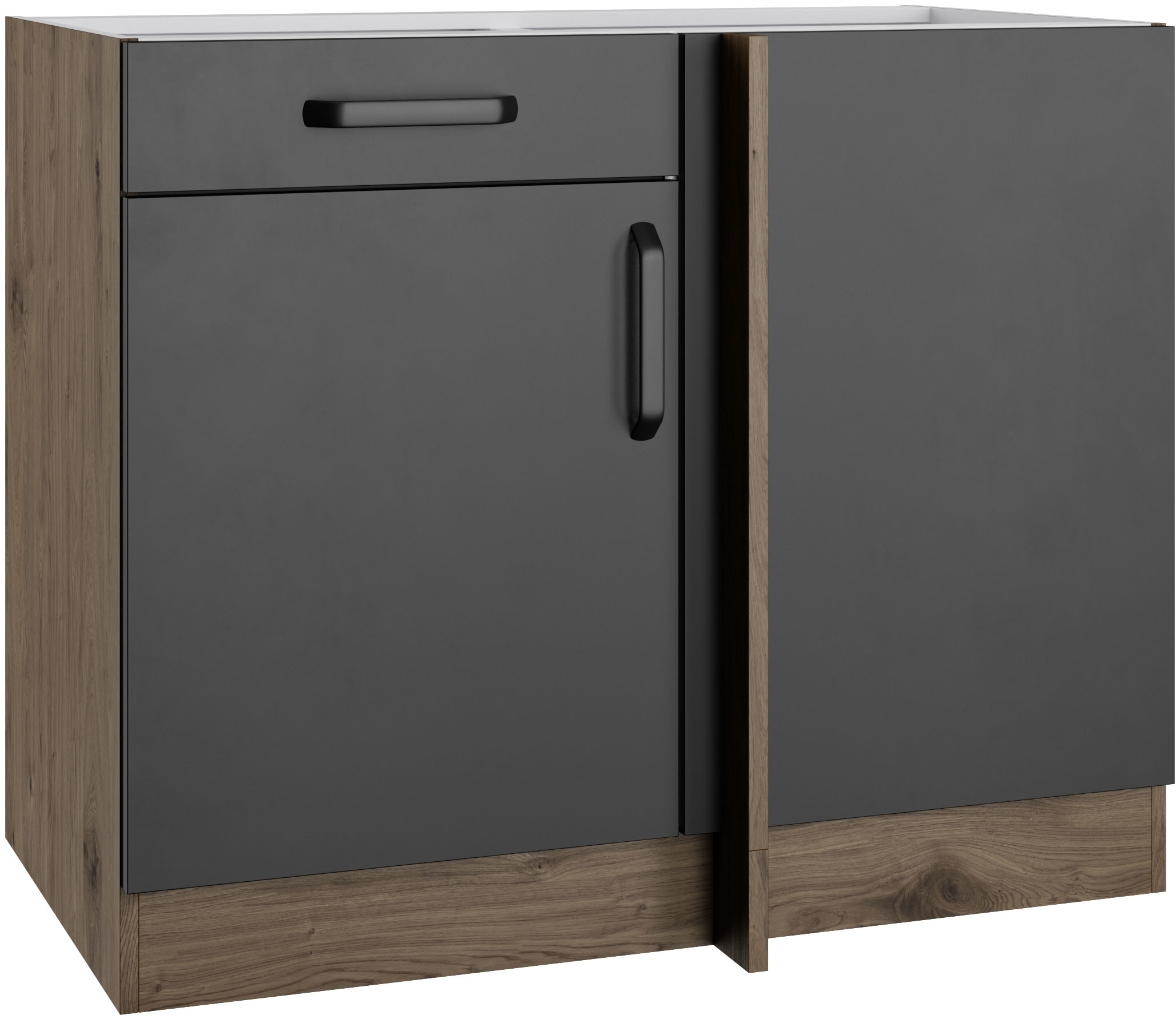 wiho Küchen Eckunterschrank »Elba«, Breite: 110 cm, mit Schubkasten und zusätzlichem Einlegeboden