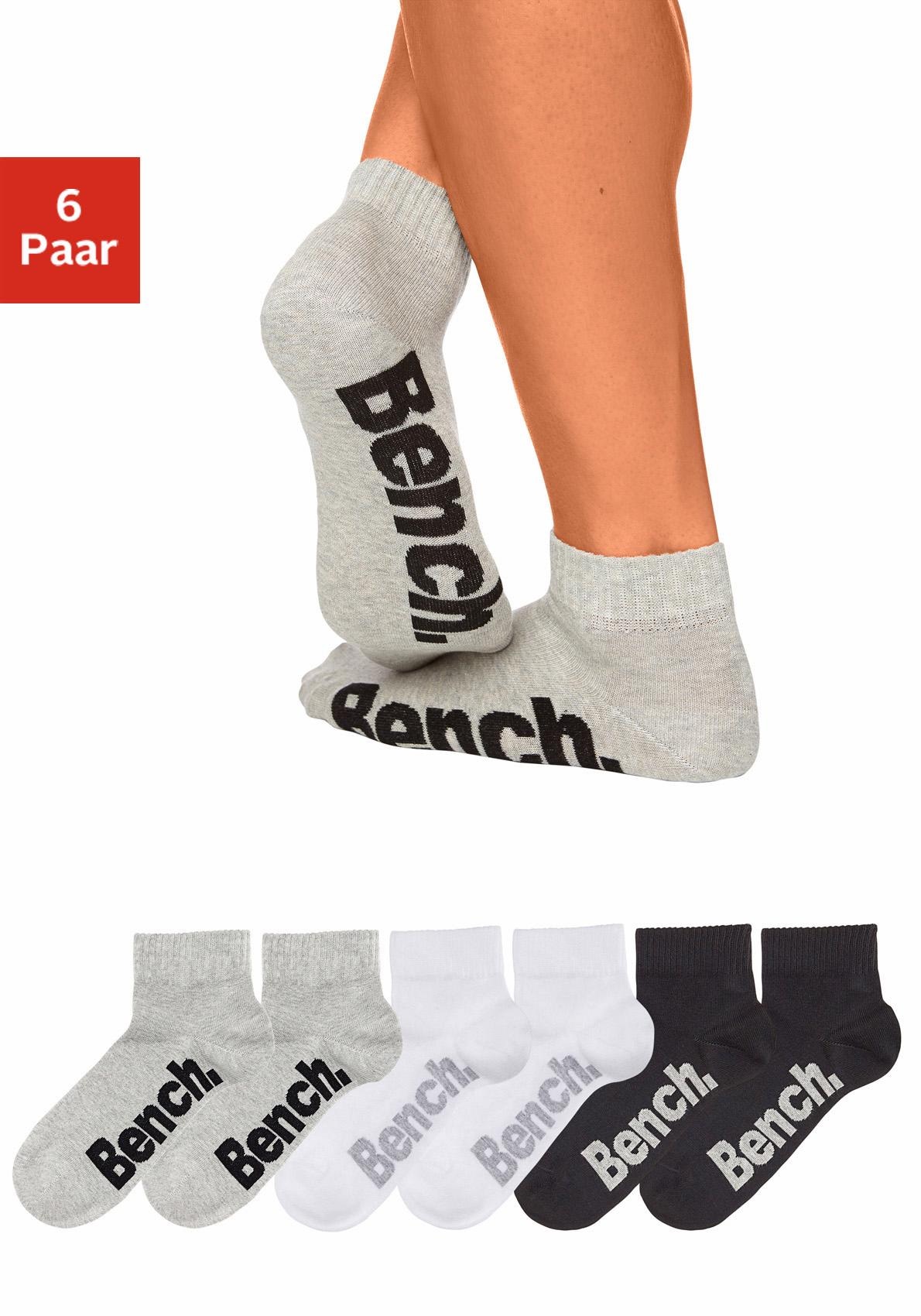 Bench. Herren Kurzsocken Packung in schwarz-weiß, Größe 43-46