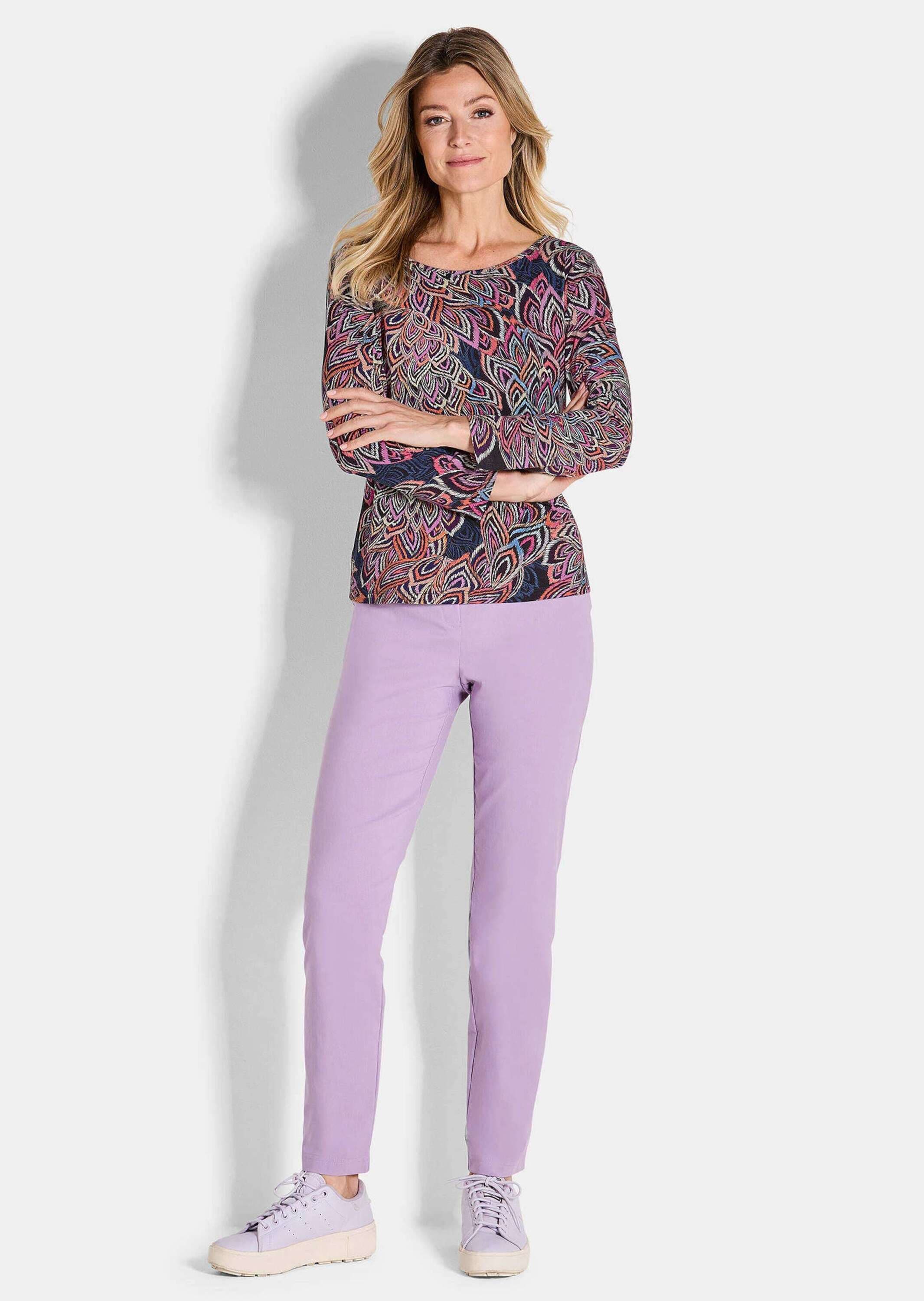 GOLDNER Print-Shirt »Langarm Printshirt, U-Boot-Ausschnitt« U-Boot-Ausschnitt