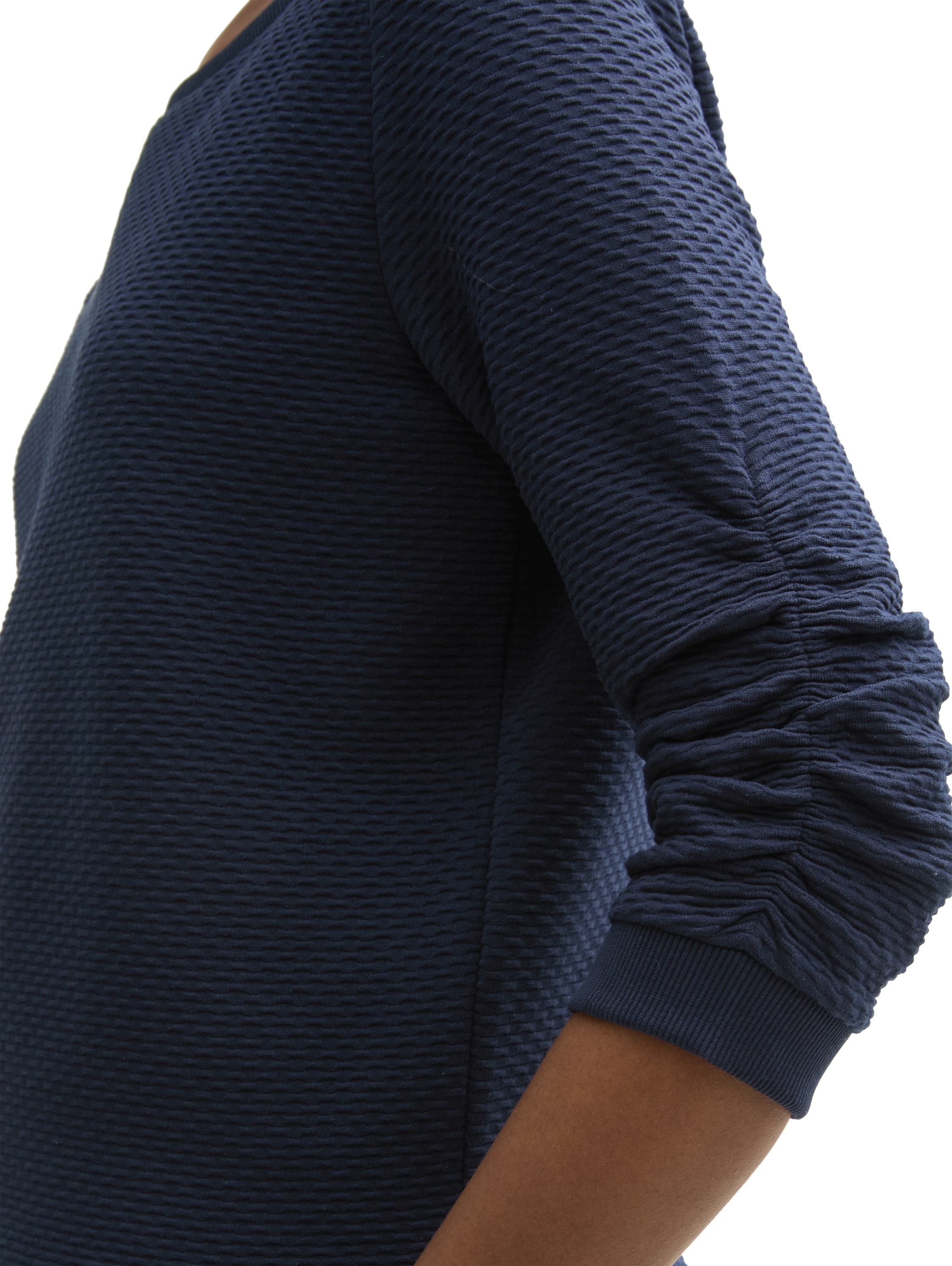 TOM TAILOR Denim Sweatshirt, mit besonderer Materialoberfläche