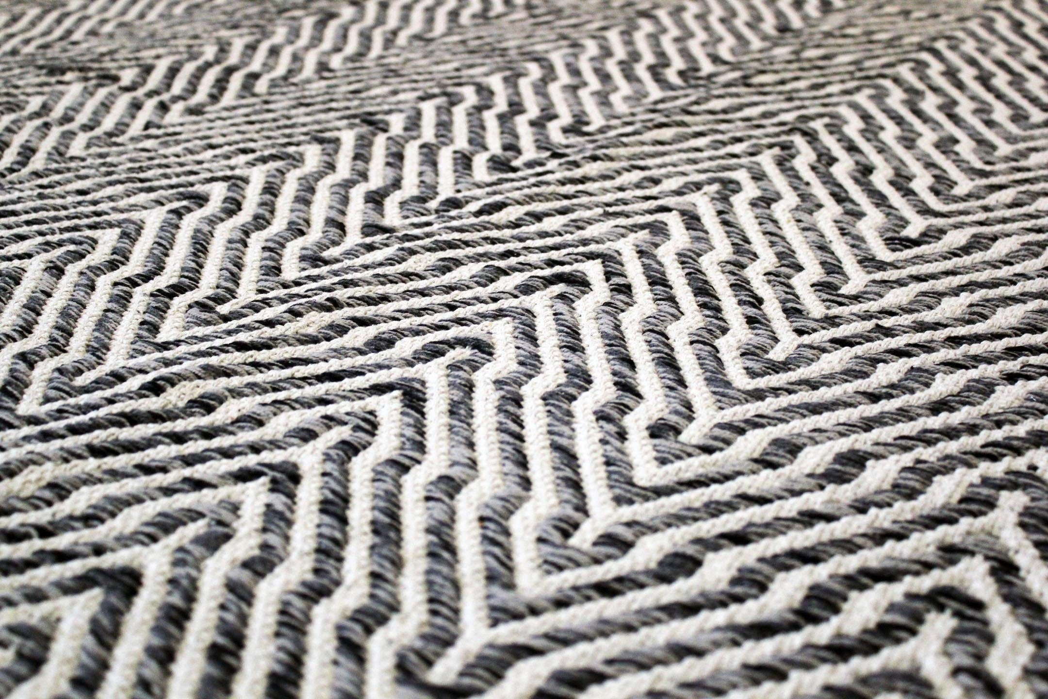 calo-deluxe Teppich »Luba 433«, rechteckig, 7 mm Höhe, reine Baumwolle, handgewebt, Wohnzimmer, Kinderzimmer