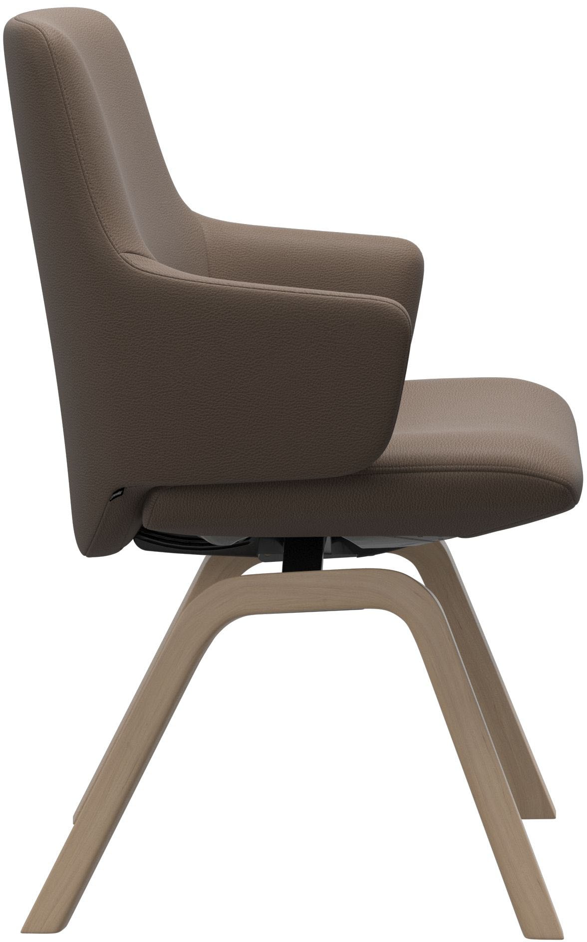 Stressless® Polsterstuhl »Laurel«, Leder BATICK, Low Back mit Armlehne, Größe L, mit schräggestellten Beinen in Eiche