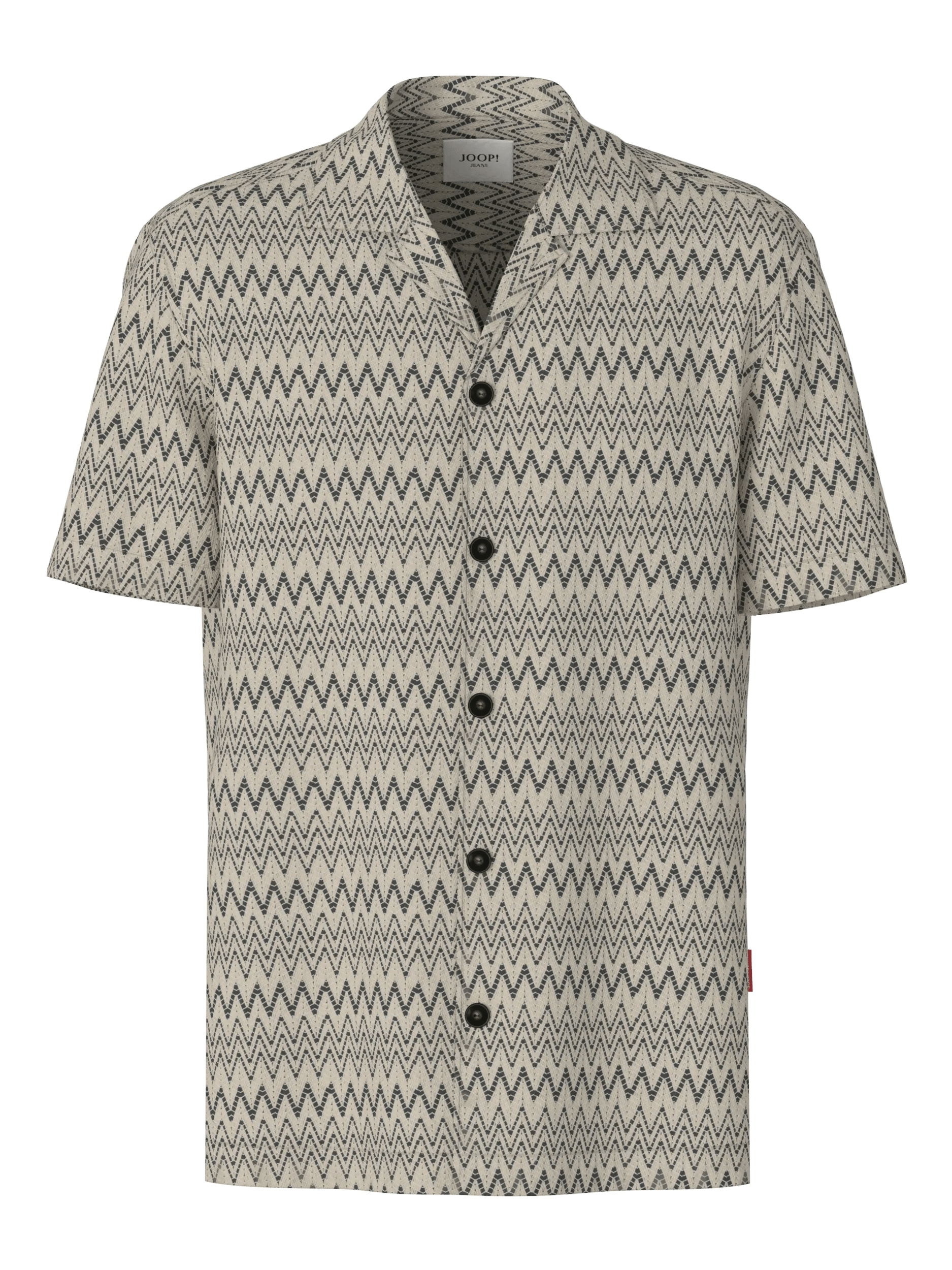 Joop Jeans Kurzarmhemd »Hanau« mit durchgehendem Zickzack-Muster