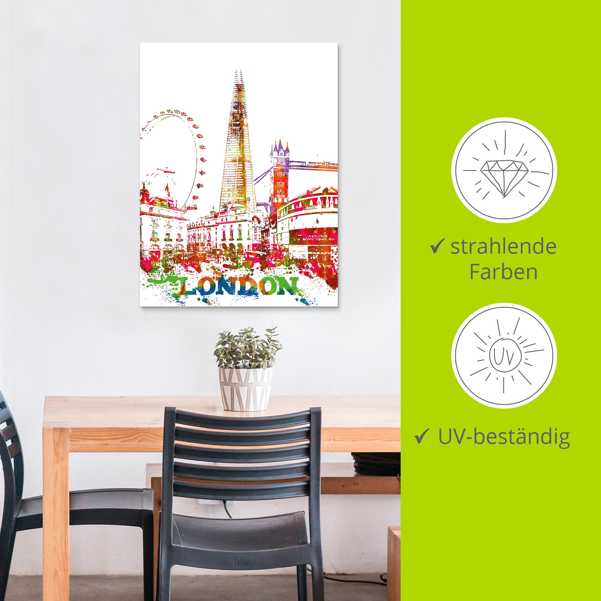 Artland Wandbild »London Grafik«, London, (1 St.), als Alubild, Leinwandbild,  Wandaufkleber oder Poster in versch. Größen kaufen bei OTTO
