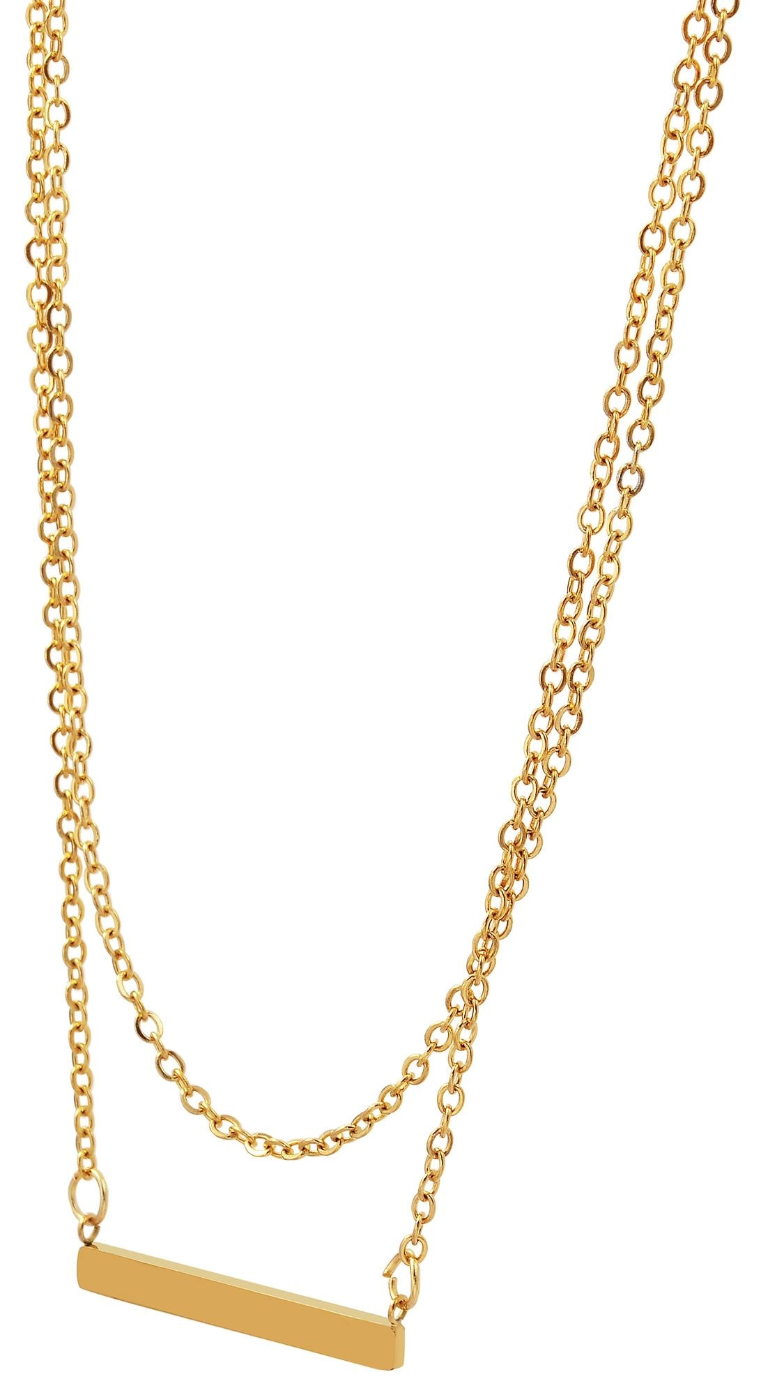 Adelia´s Gliederkette »Damen Halskette aus Edelstahl 43 cm«