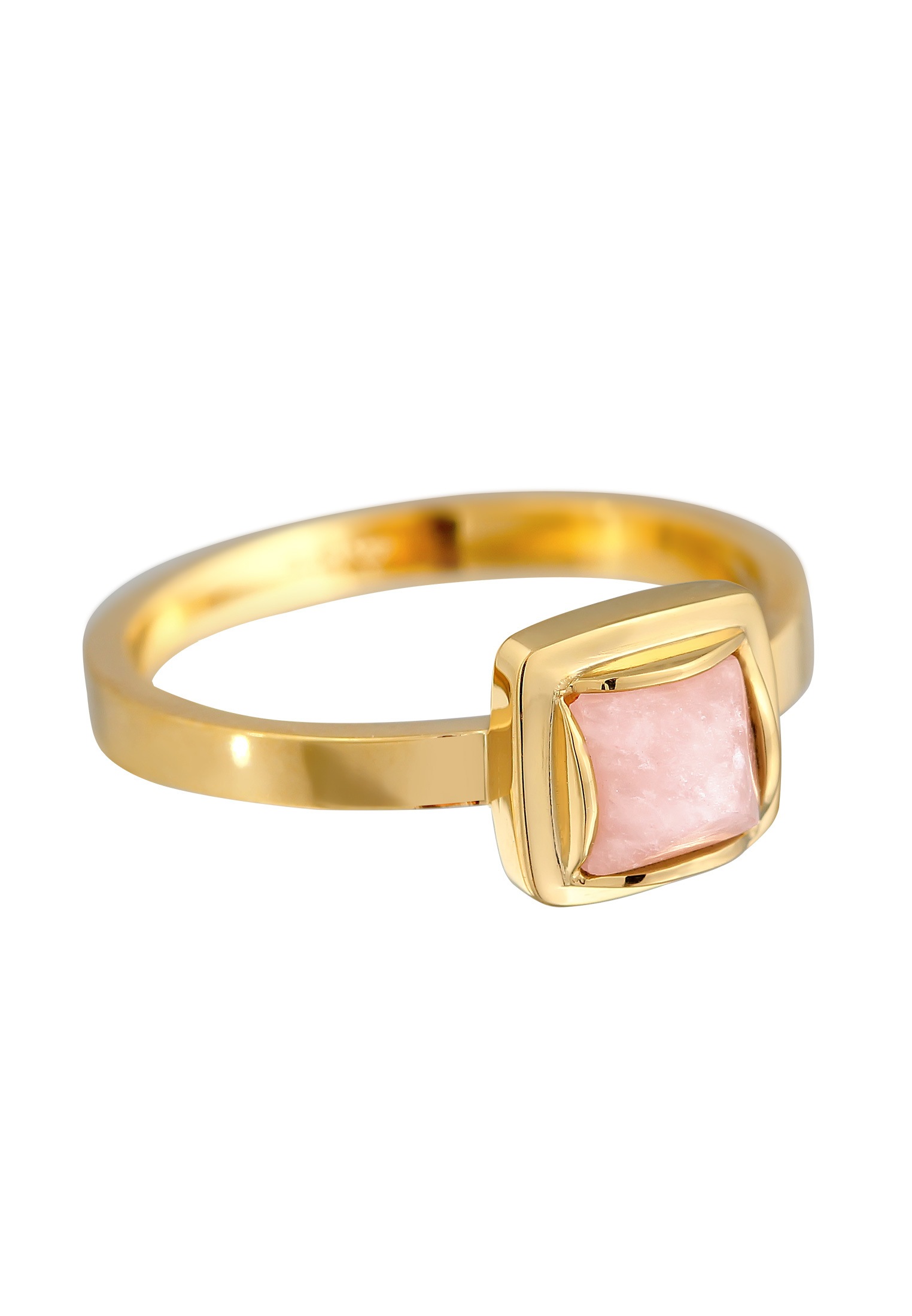Elli Premium Silberring »Ring Solitäre Rosa Quarz Pyramid 925 Silber«