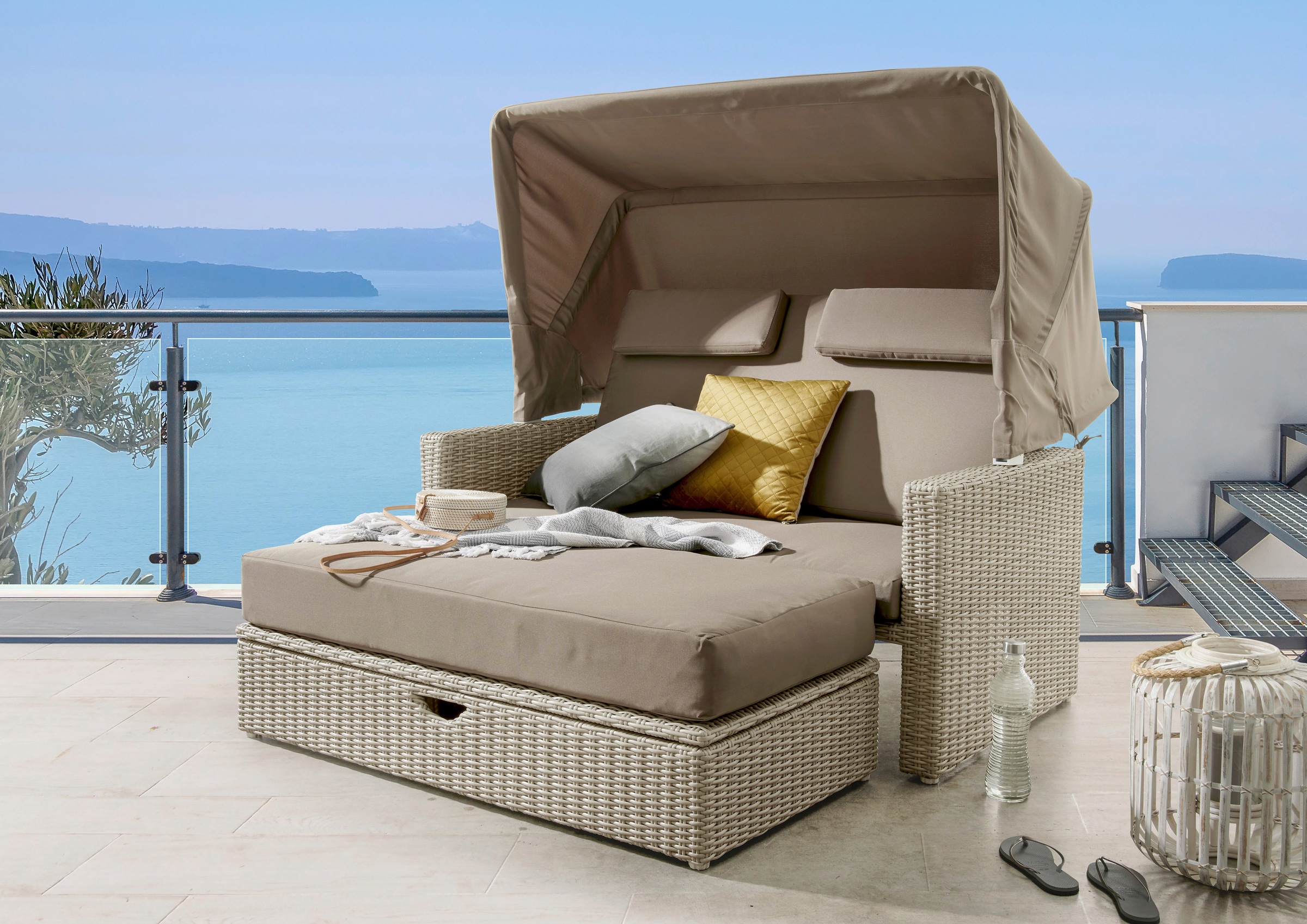 Destiny Gartenlounge-Set »FLORENZ«, (5 tlg.), Multifunktions-Lounge, mit Polster