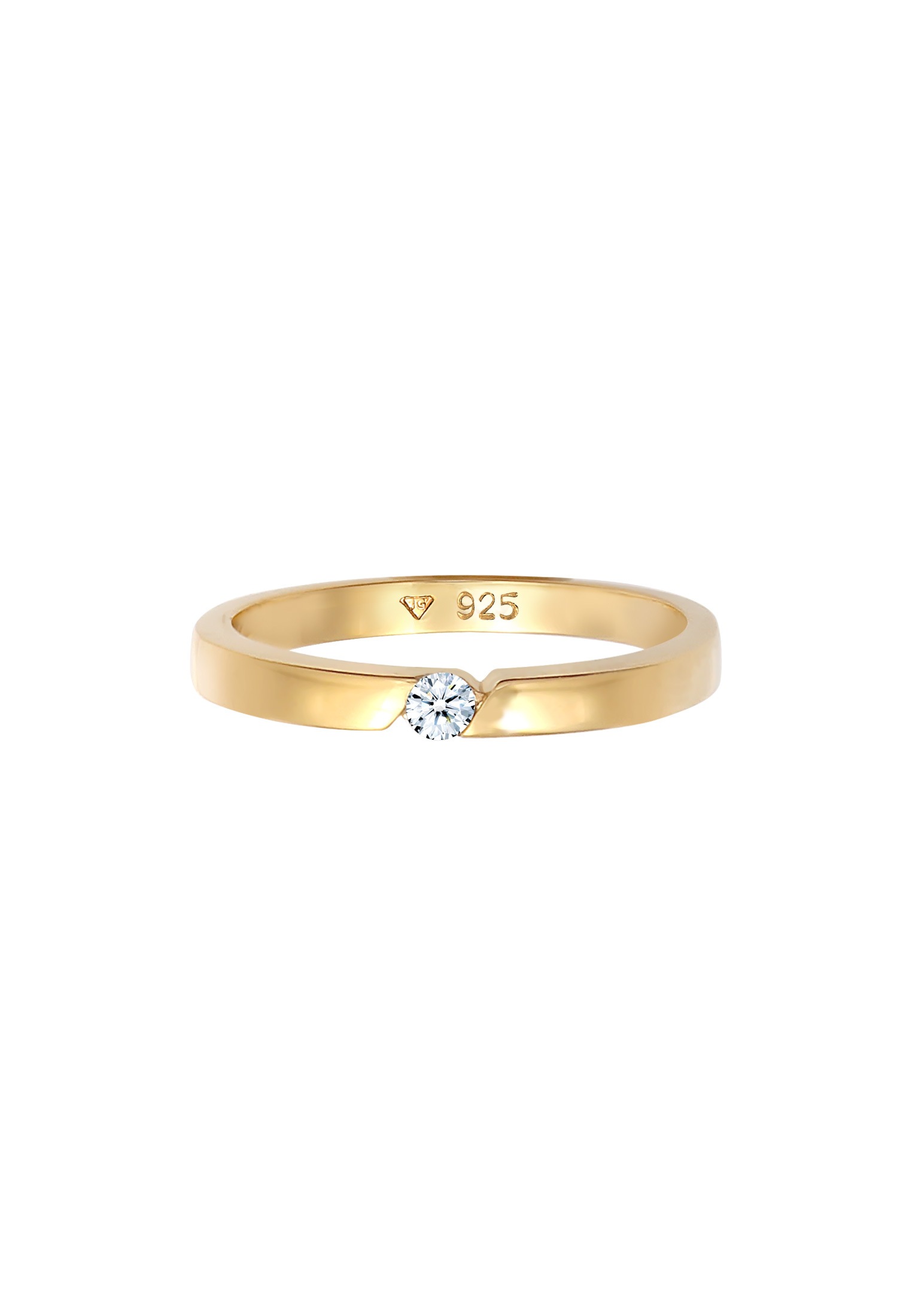 Elli DIAMONDS Diamantring »Ring Verlobungsring Diamant (0.06 ct.) 925 Silber«