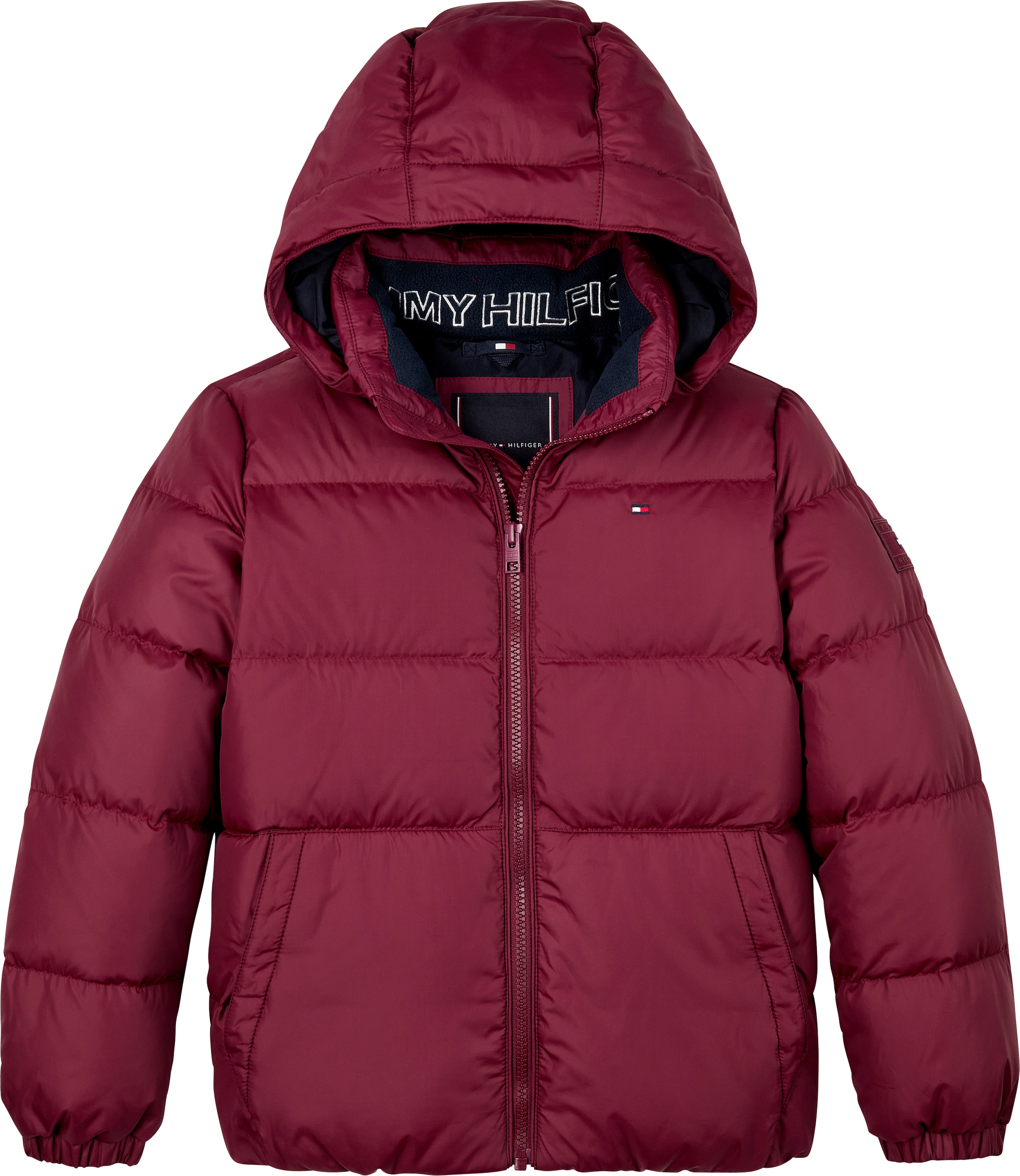 Tommy Hilfiger Steppjacke »ESSENTIAL JACKET«, mit Kapuze, mit Logo-Patch