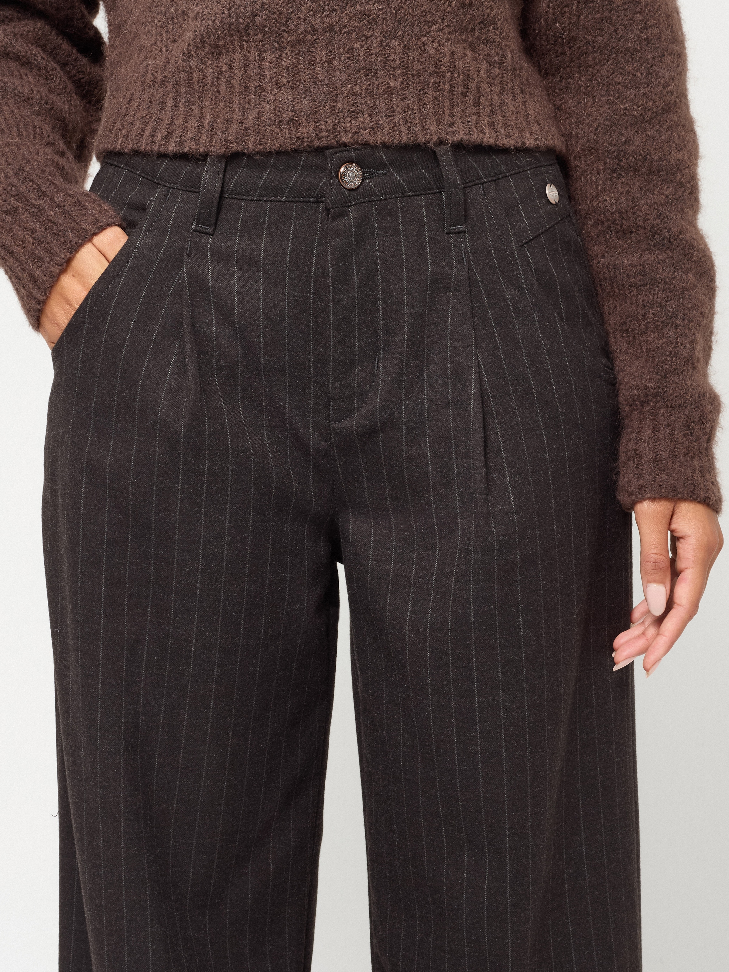 GANG Bundfaltenhose »94SILVIA WIDE«  mit hoher Taille