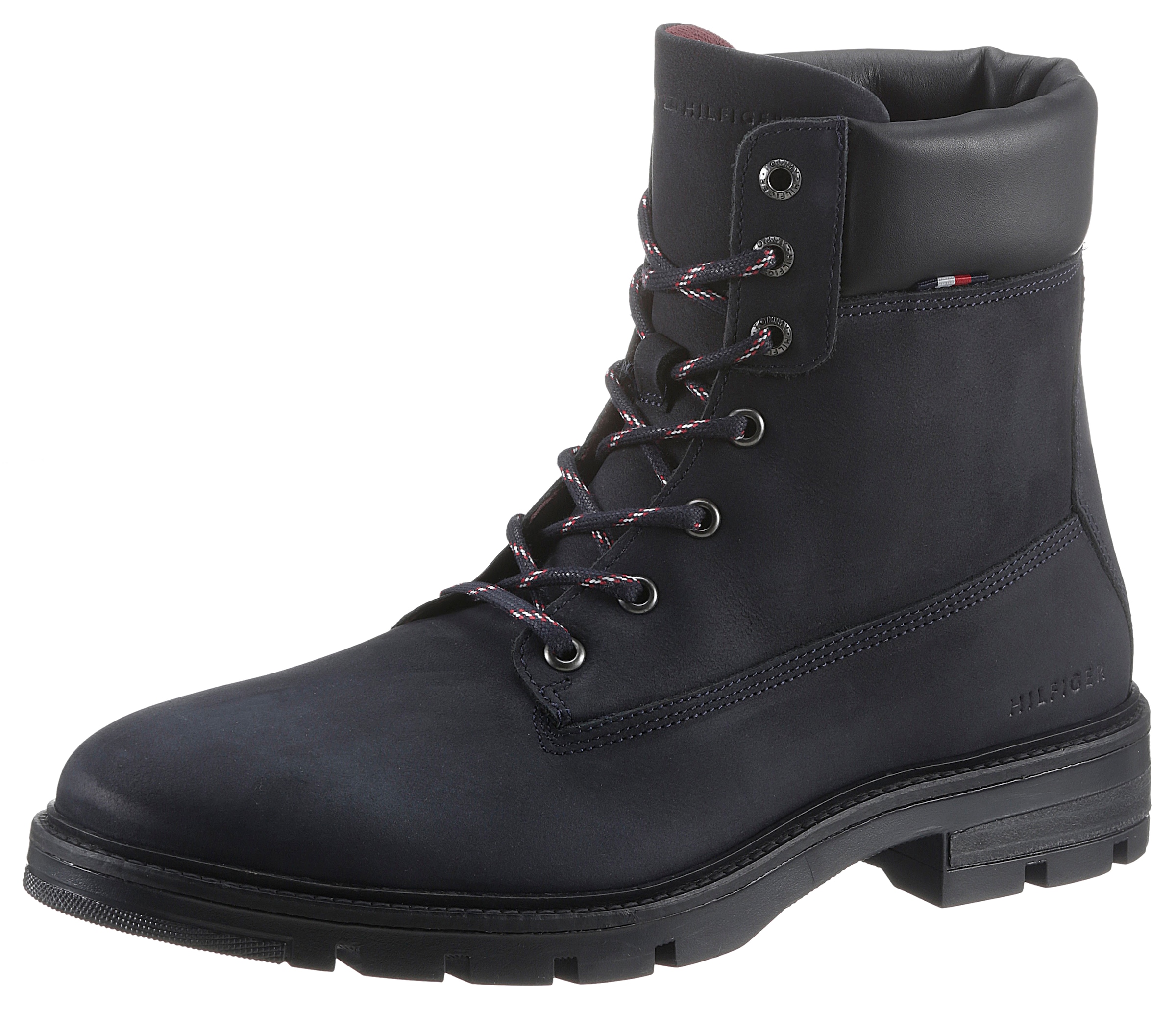 Schnürboots »HILFIGER PADDED NUBUCK BOOT«, mit weich gepolstertem Schaftrand