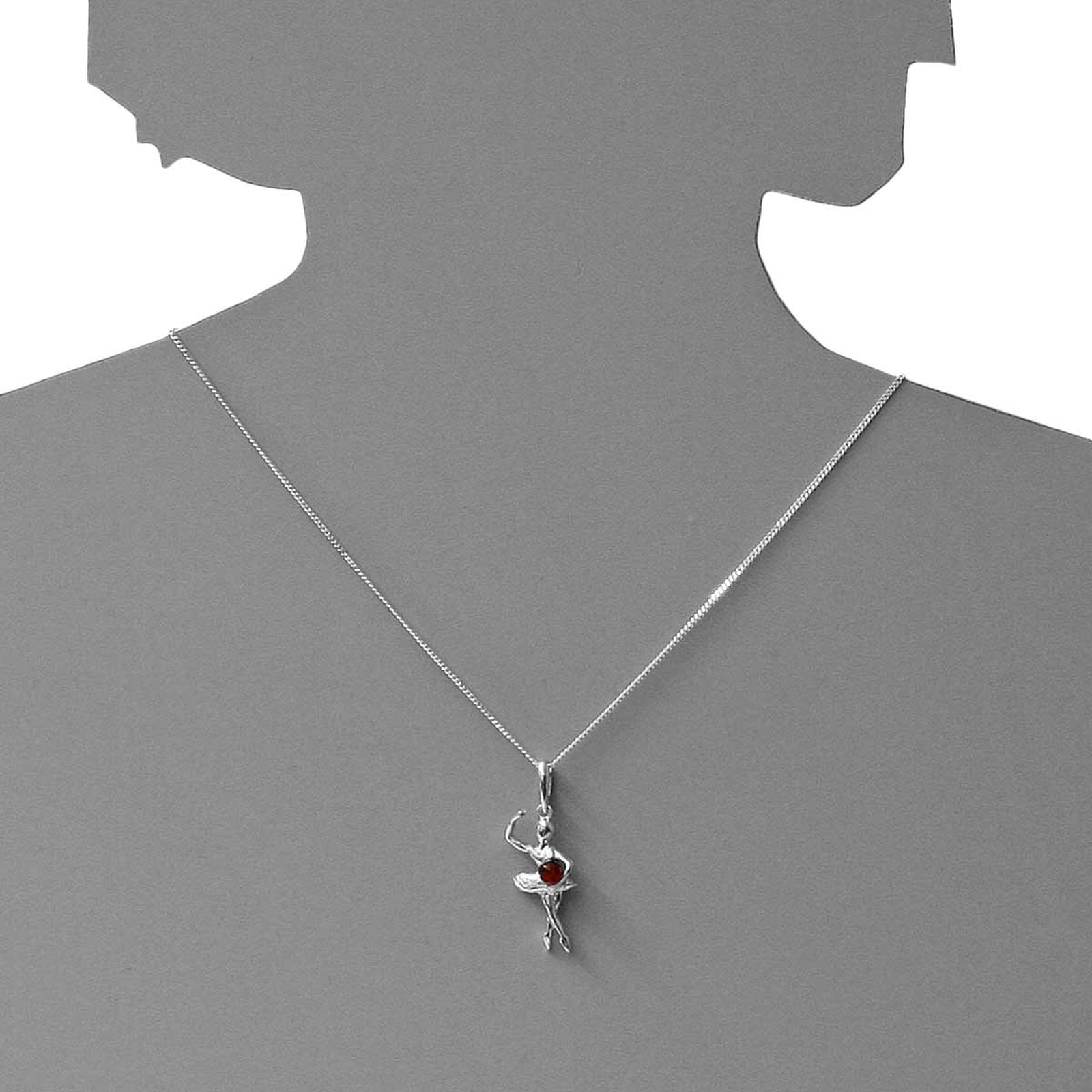 OSTSEE-SCHMUCK Kette mit Anhänger »- Ballerina - Silber 925/000 - Bernstein«
