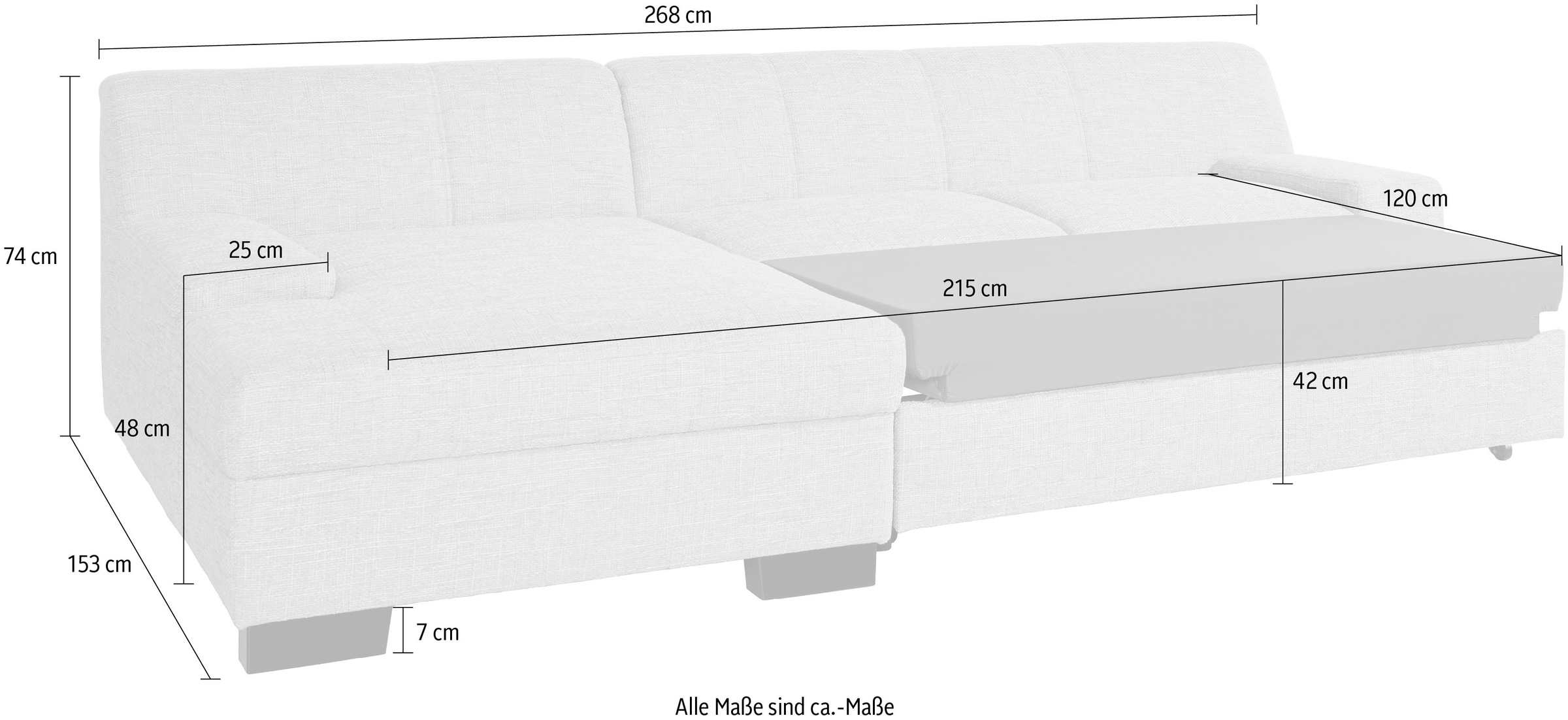 DOMO collection Ecksofa »Norma Top, elegant und modern, flache Armlehnen, komfortabel, L-Form«, wahlweise mit Bettfunktion