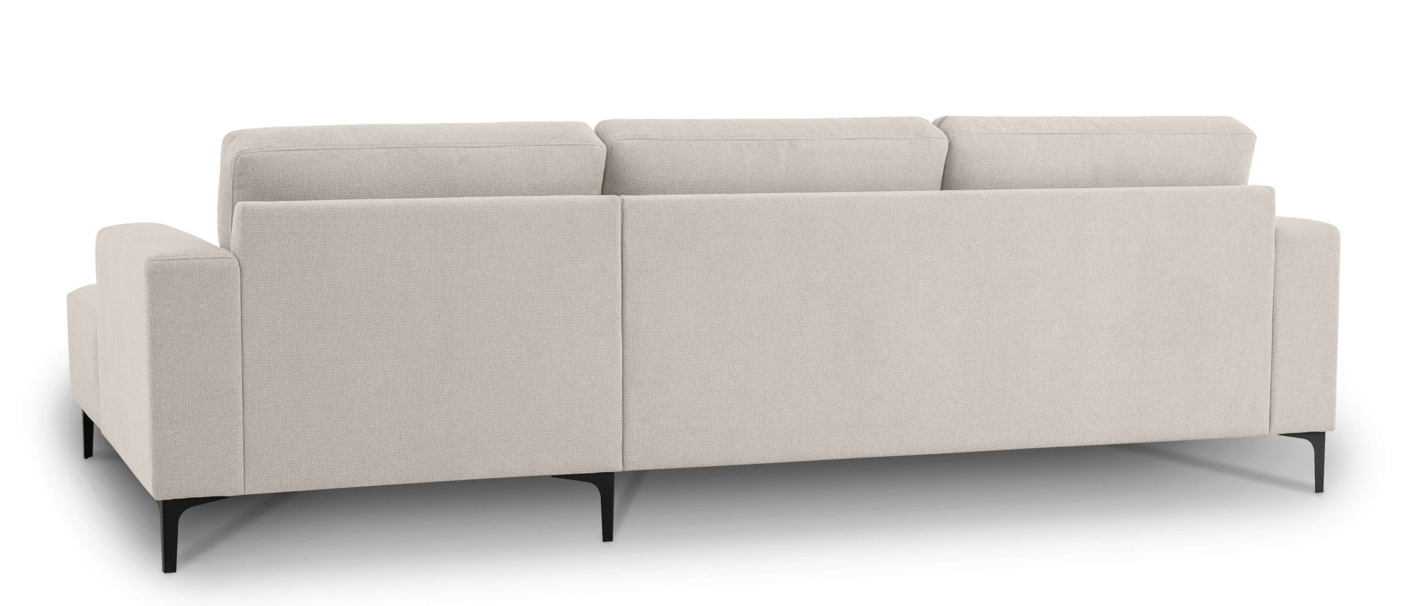 Home affaire Ecksofa »Tournon, L-Form, Breite 262 cm, Webstoff, Chenille«, Designsofa im nordischen Stil, Wellenunterfederung, Metallfüße