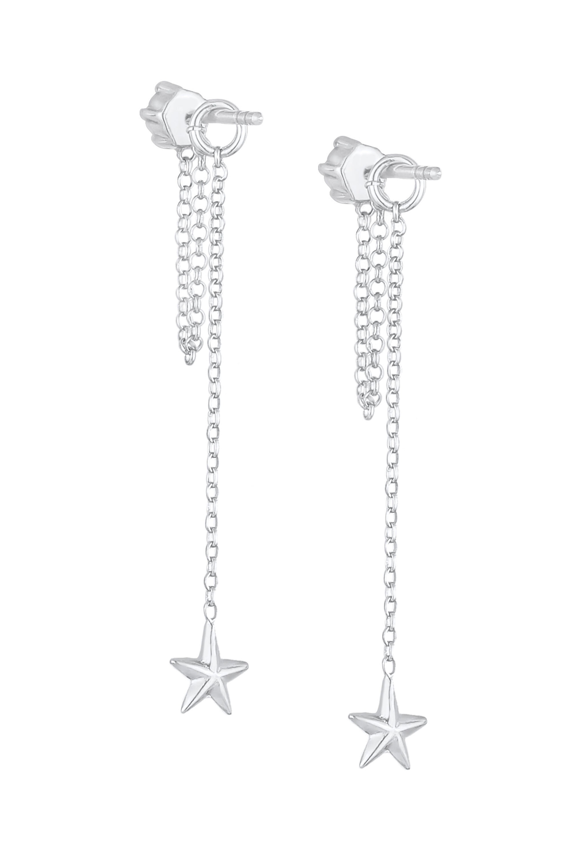 Elli Paar Ohrhänger »Ohrringe Sterne Ear Jacket 925 Silber, mit Kristallen von Swarovski®«