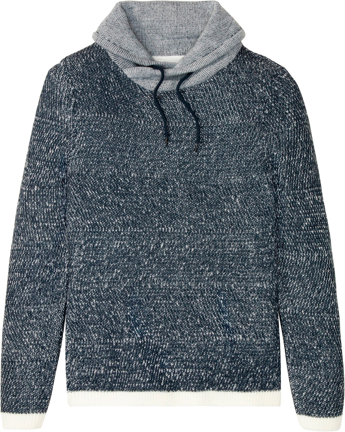 bonprix Strickpullover aus Polyacryl, mit Schalkragen und Kordelzug, melierte Optik