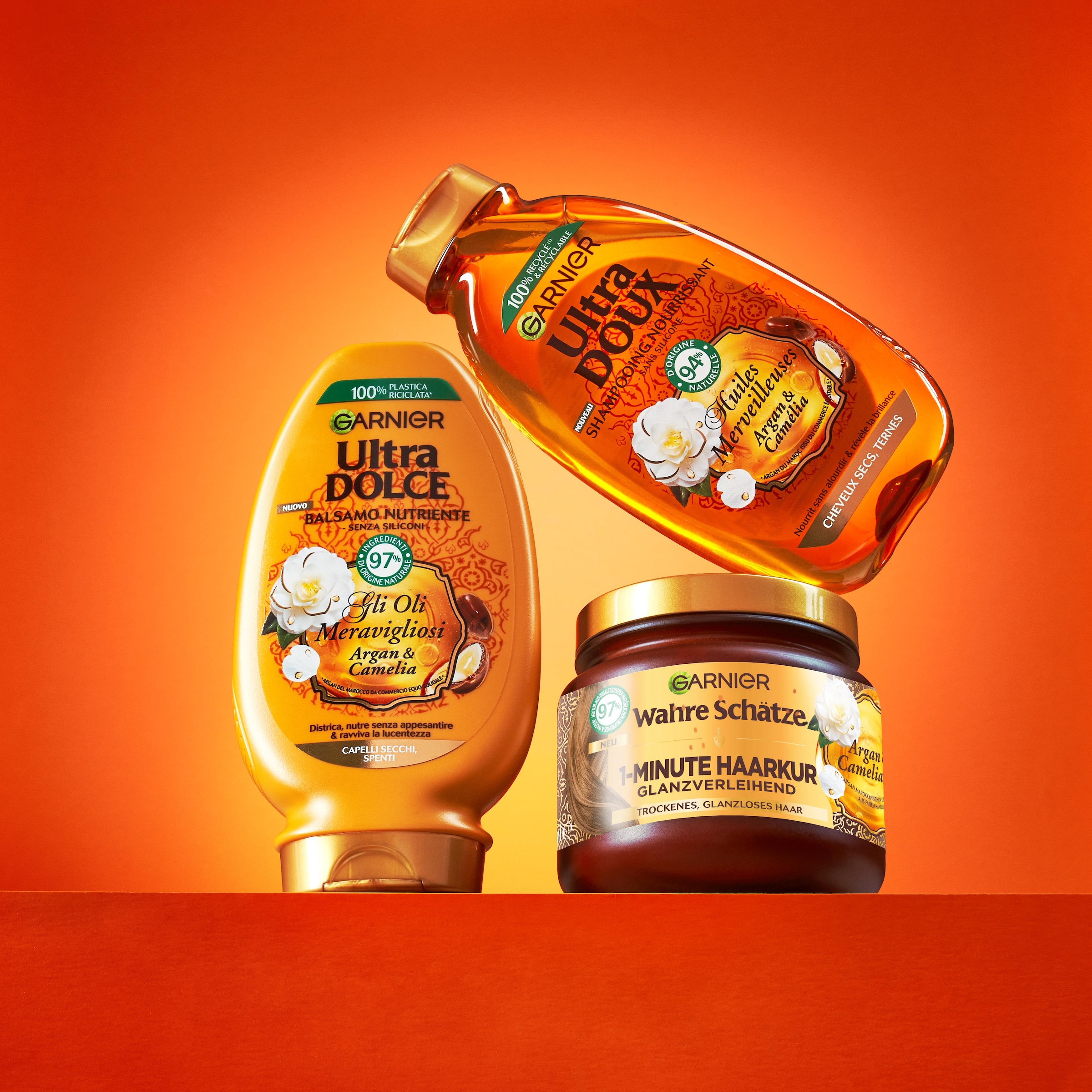 GARNIER Haarkur »Garnier Wahre Schätze 1-Minute Haarkur Argan & Camelia-Öl«