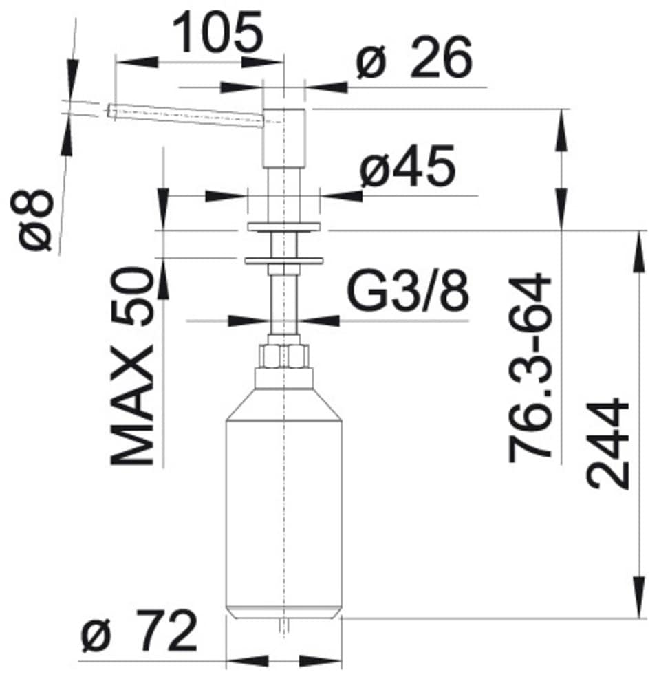 Blanco Spülmittelspender »PIONA« chrom