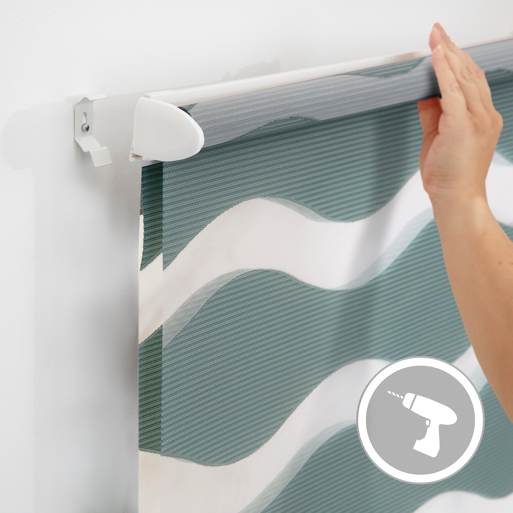 LICHTBLICK ORIGINAL Doppelrollo »Duo Rollo Klemmfix Welle«, Lichtschutz, ohne Bohren, im Fixmaß