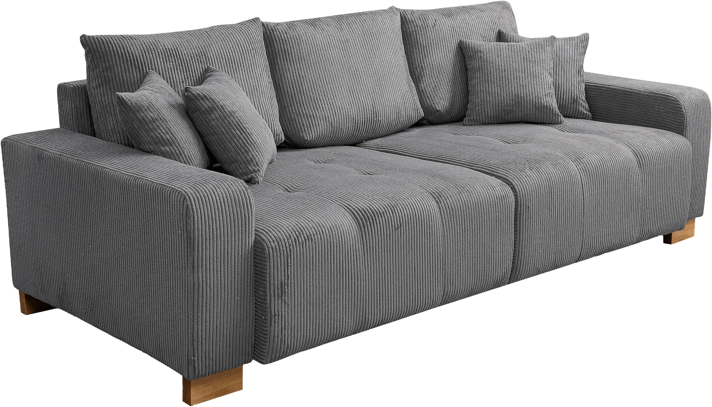 WERK2 Big-Sofa »Rimini Mega-Couch, 4-Sitzer, Cord, XXL Couch mit großer Sitztiefe« Megasofa mit 4 Sitzplätzen, losen Rückenkissen & Zierkissen