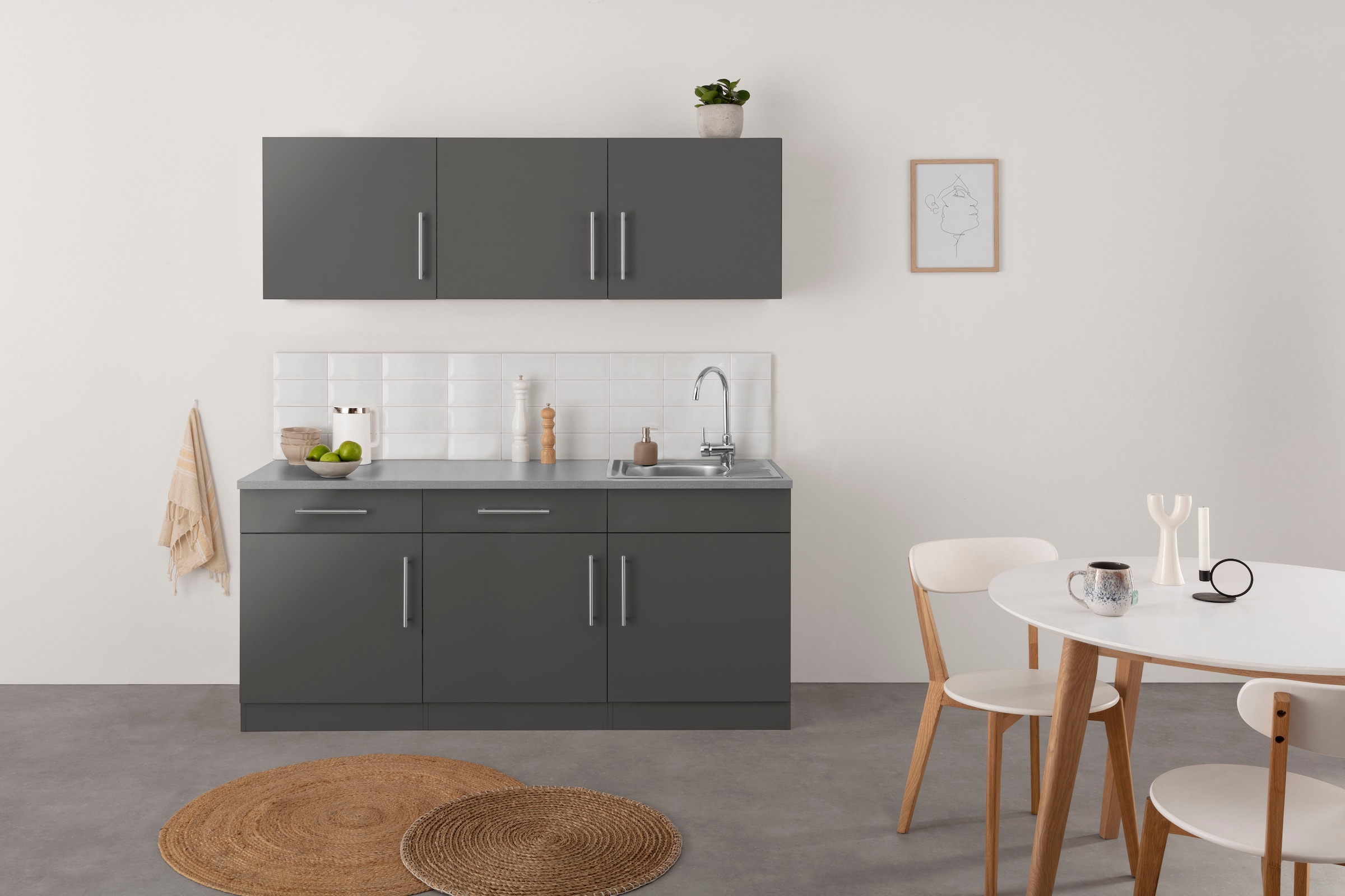 wiho Küchen Küche »Cali« ohne E-Geräte, Breite 180 cm