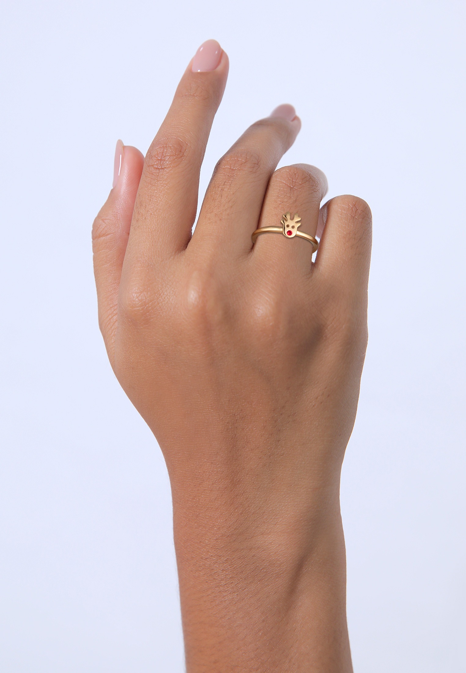 Elli Silberring »Ring Rentier Kristalle Christmas 925 Silber«