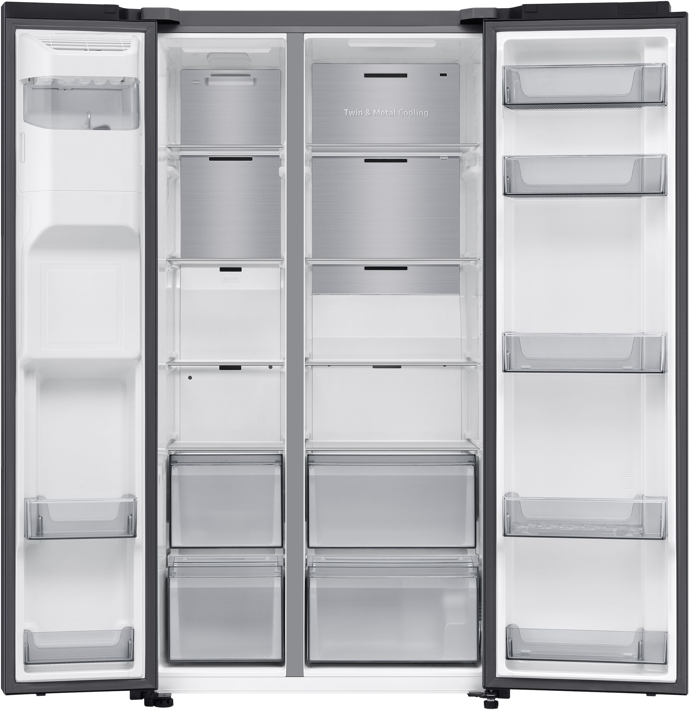 Samsung Side-by-Side »RS70F66KBFEF«, Eis- und Wasserspender, Al Energy Mode, No Frost+