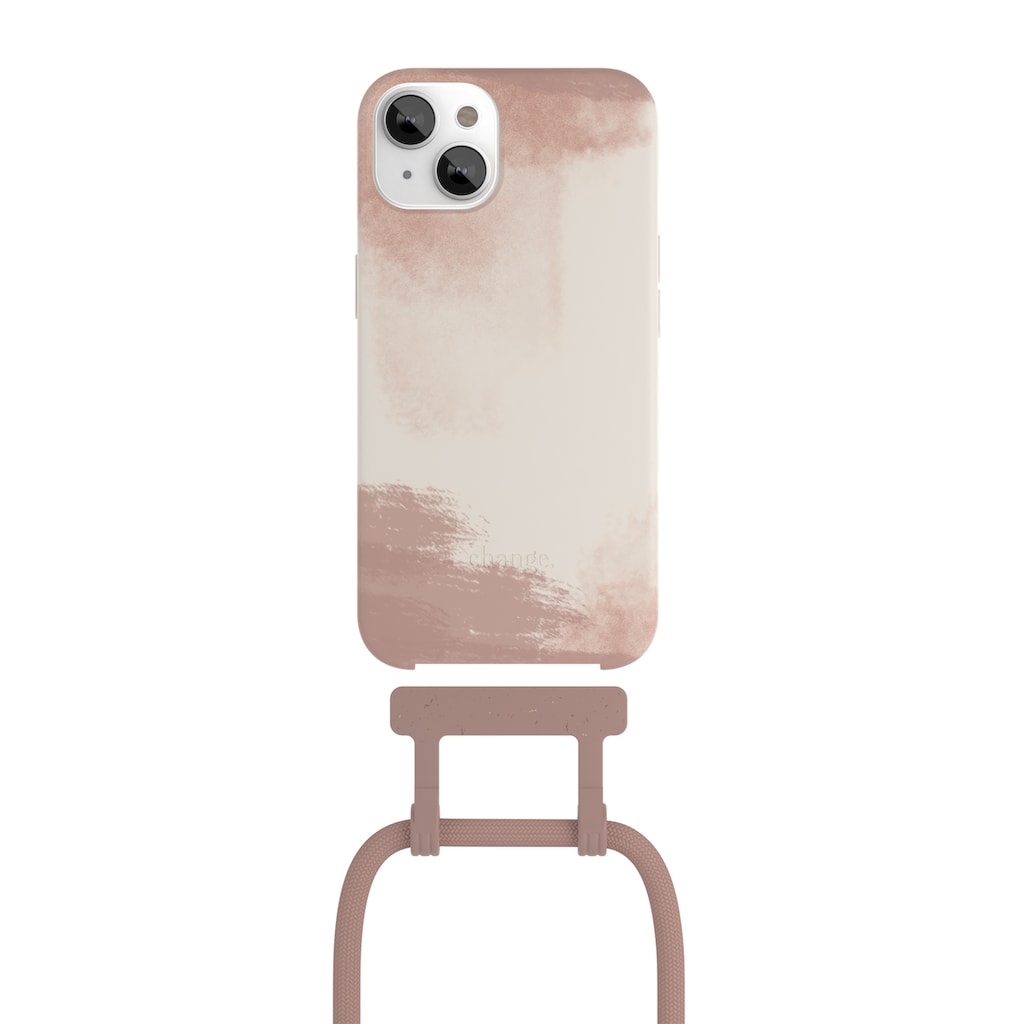 Woodcessories Smartphone-Hülle »Change Case Batik 2 in 1 Bio - iPhone 13 Mini«, iPhone 13 Mini, Abnehmbares Kordelband-Modul