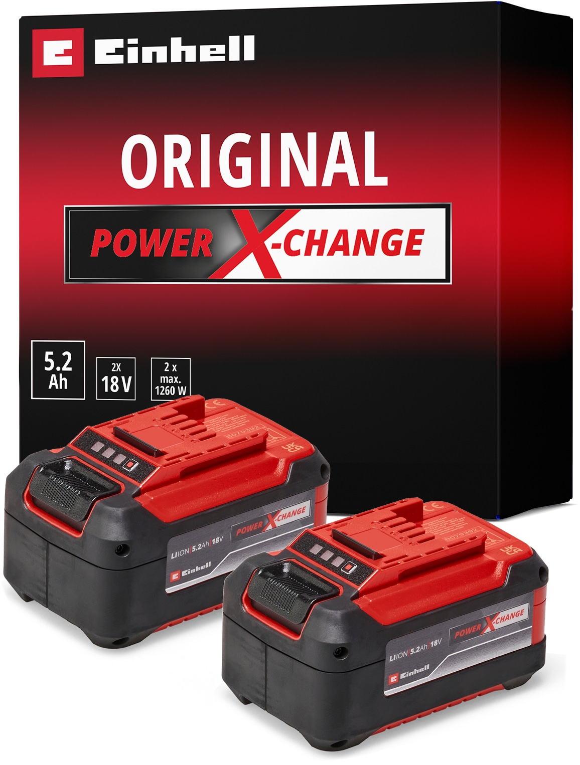 Einhell Akku »»PXC-Twinpack««, 18 V, 5,2 Ah