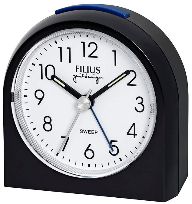 Filius Zeitdesign Quarzwecker in schwarz-weiß
