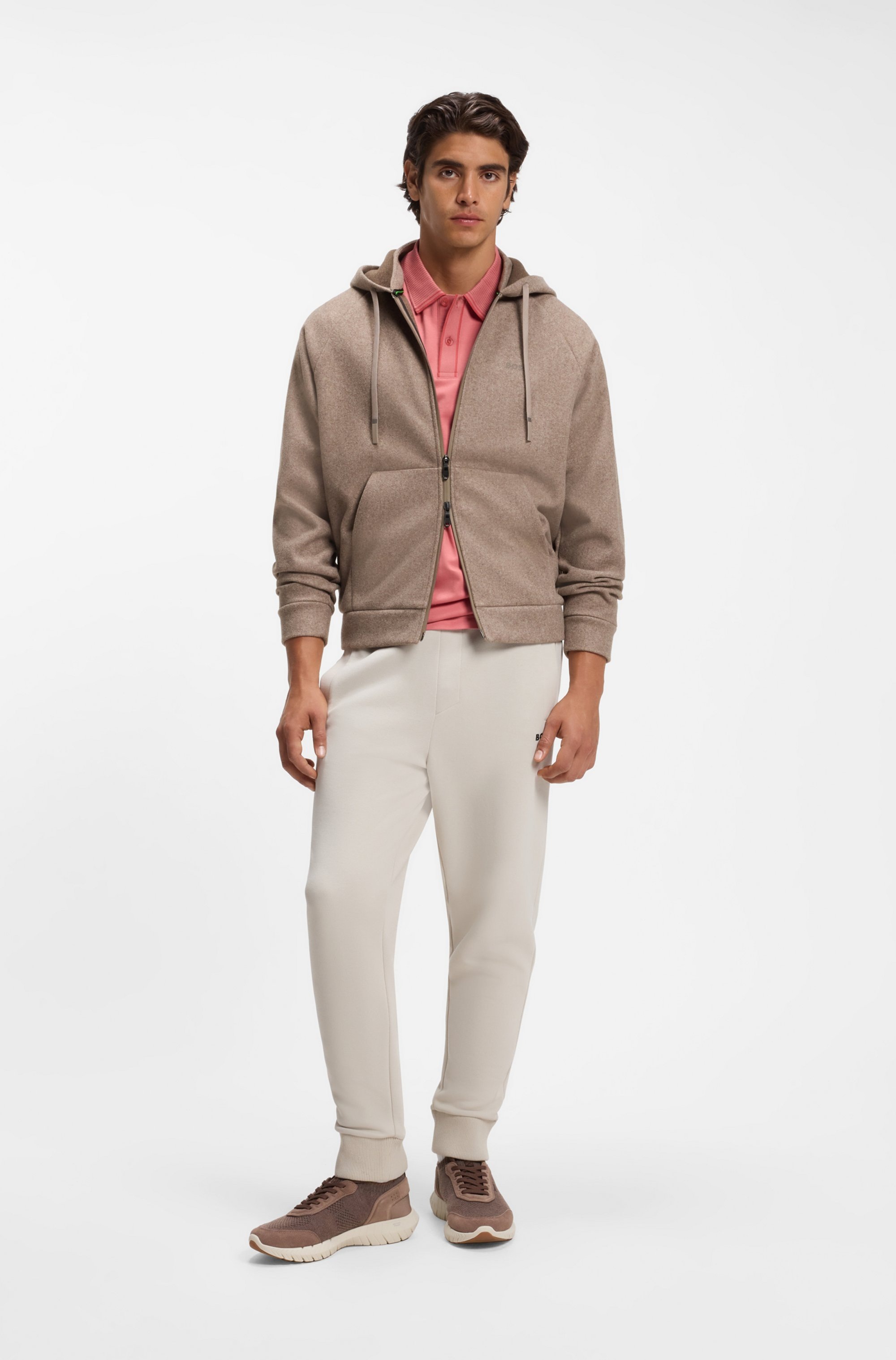 BOSS GREEN Outdoorjacke »SW Transit« mit Kapuze Kapuze mit Kordelzug, Relaxed Fit, 2-Wege-Zipper