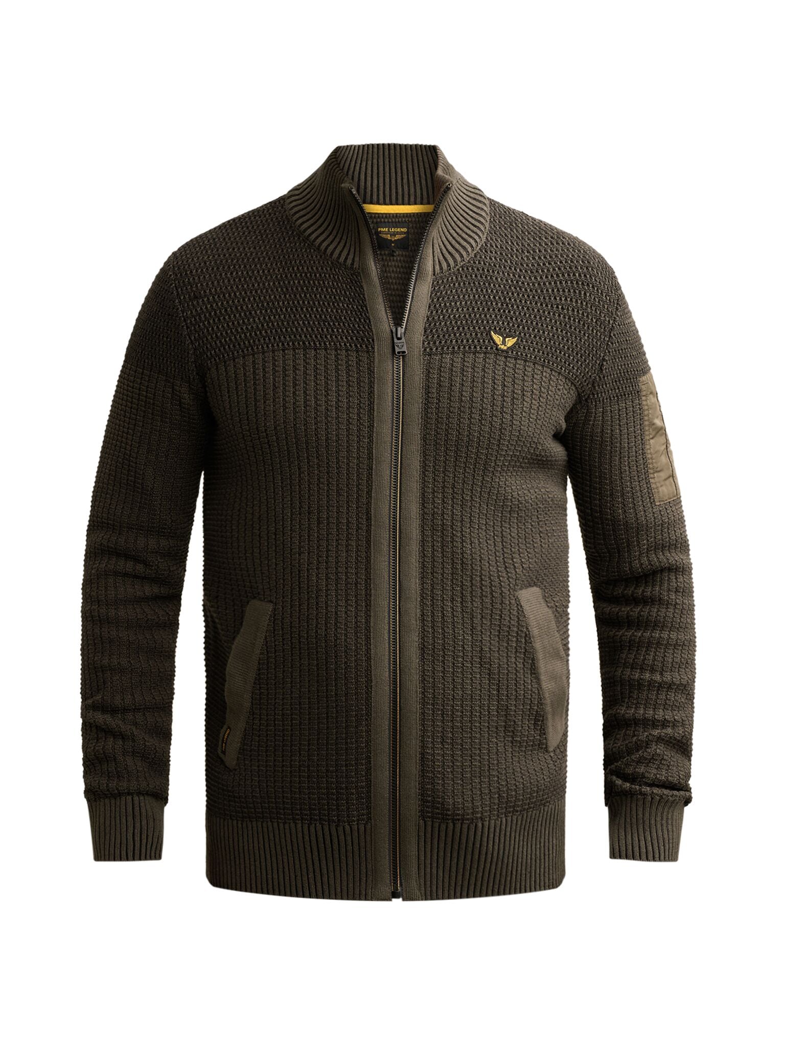 PME LEGEND Cardigan mit markanter Struktur, Baumwolle, Regular Fit