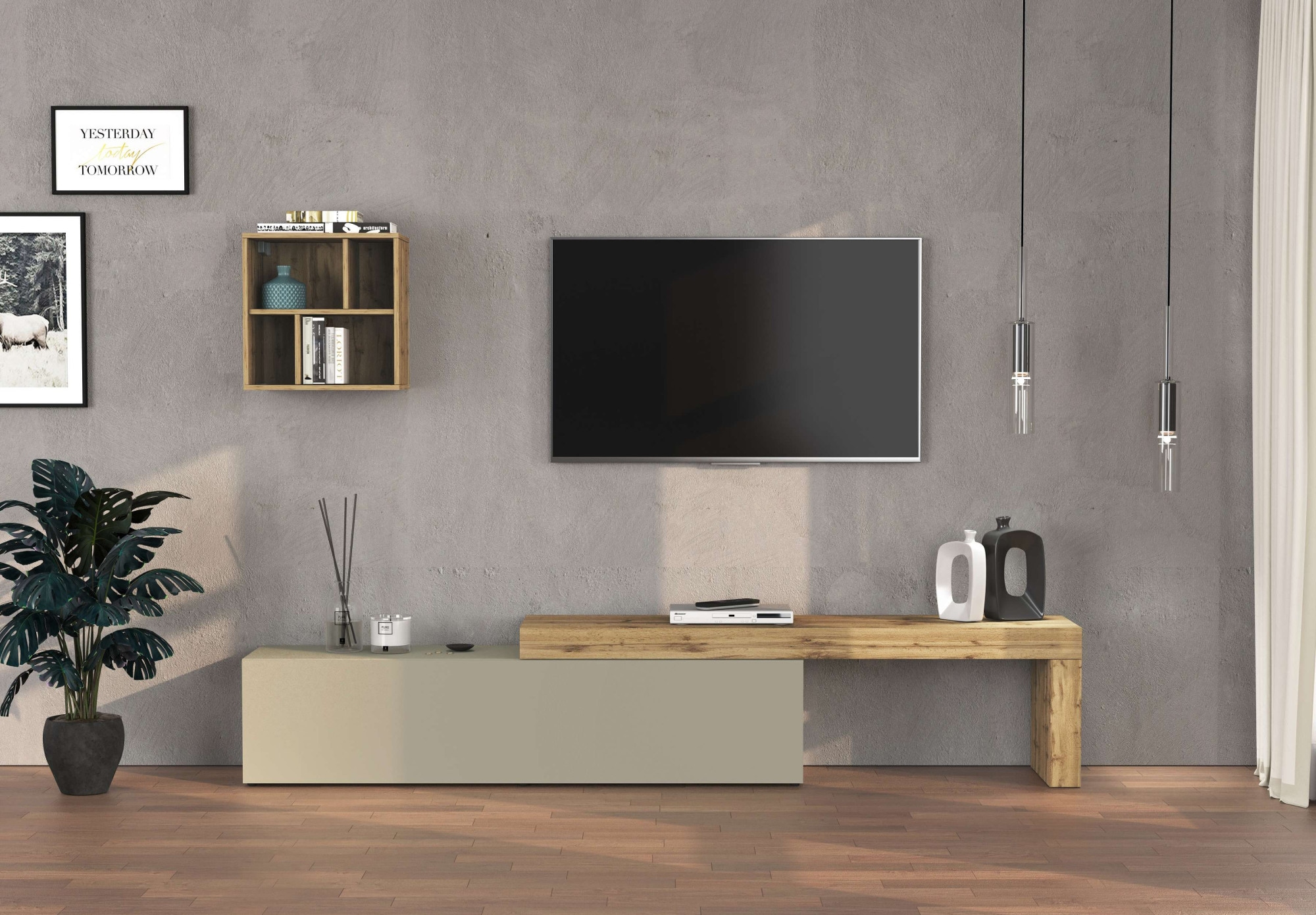 OTTO home TV-Wand »Chronos TV-Set, Wohnwand – Elemente frei platzierbar, Made in Italy« Set, 2-er set, 2 Stk. tlg.