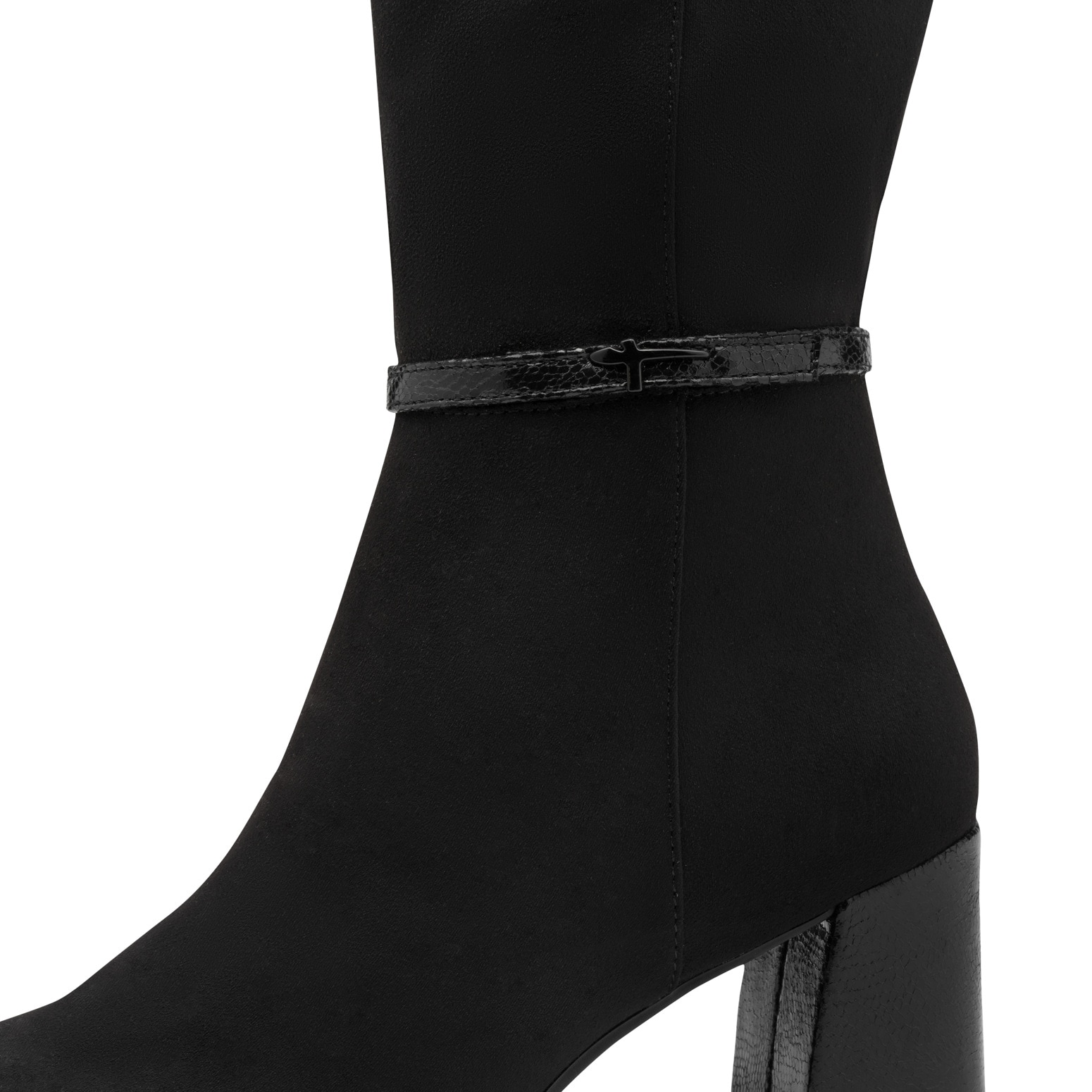 Tamaris Stiefel  , Blockabsatz, Langschaftstiefel in veganer Verarbeitung