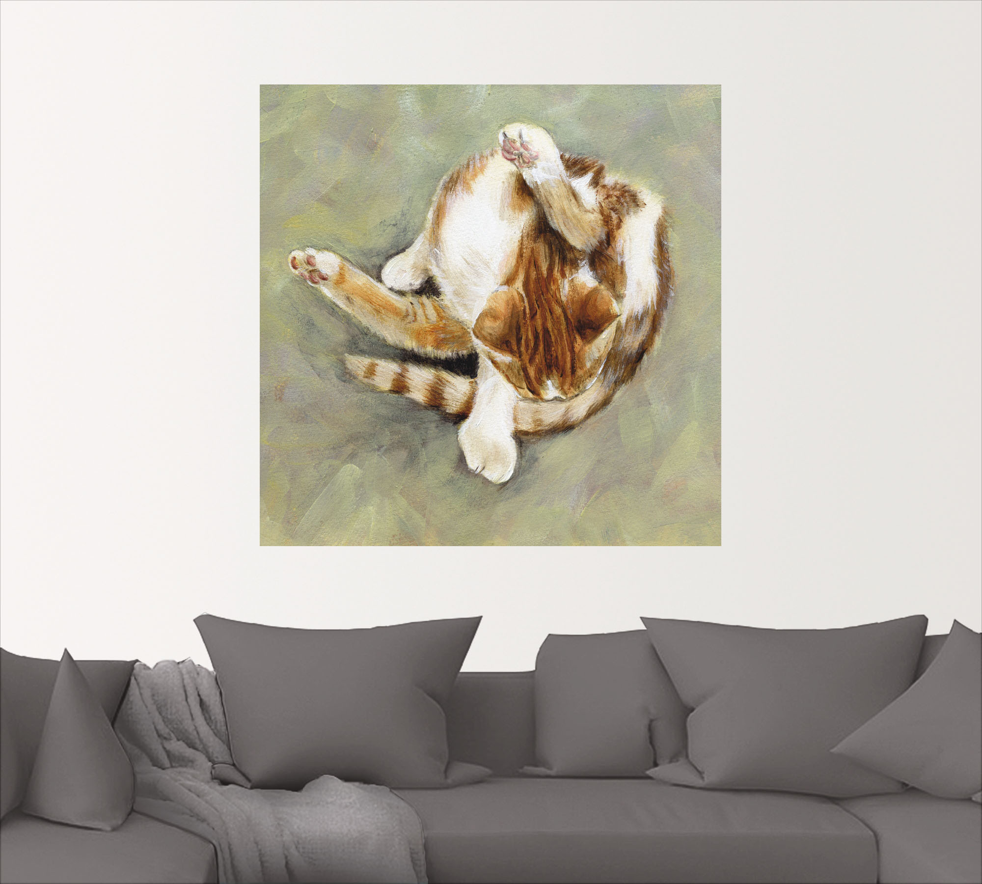 Artland Wandbild »Katzenwäsche«, Haustiere, (1 St.), in vielen Größen & Produktarten -Leinwandbild, Poster, Wandaufkleber / Wandtattoo auch für Badezimmer geeignet