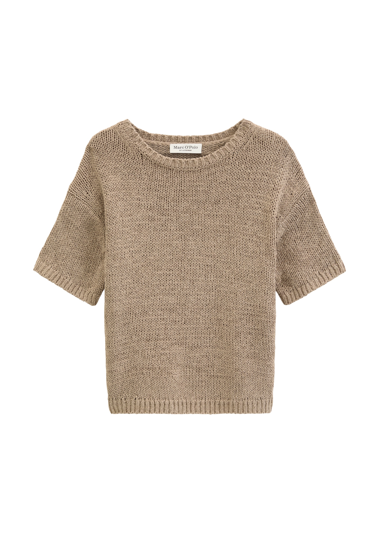 Marc O'Polo Kurzarmpullover loose aus Organic Cotton-Mix