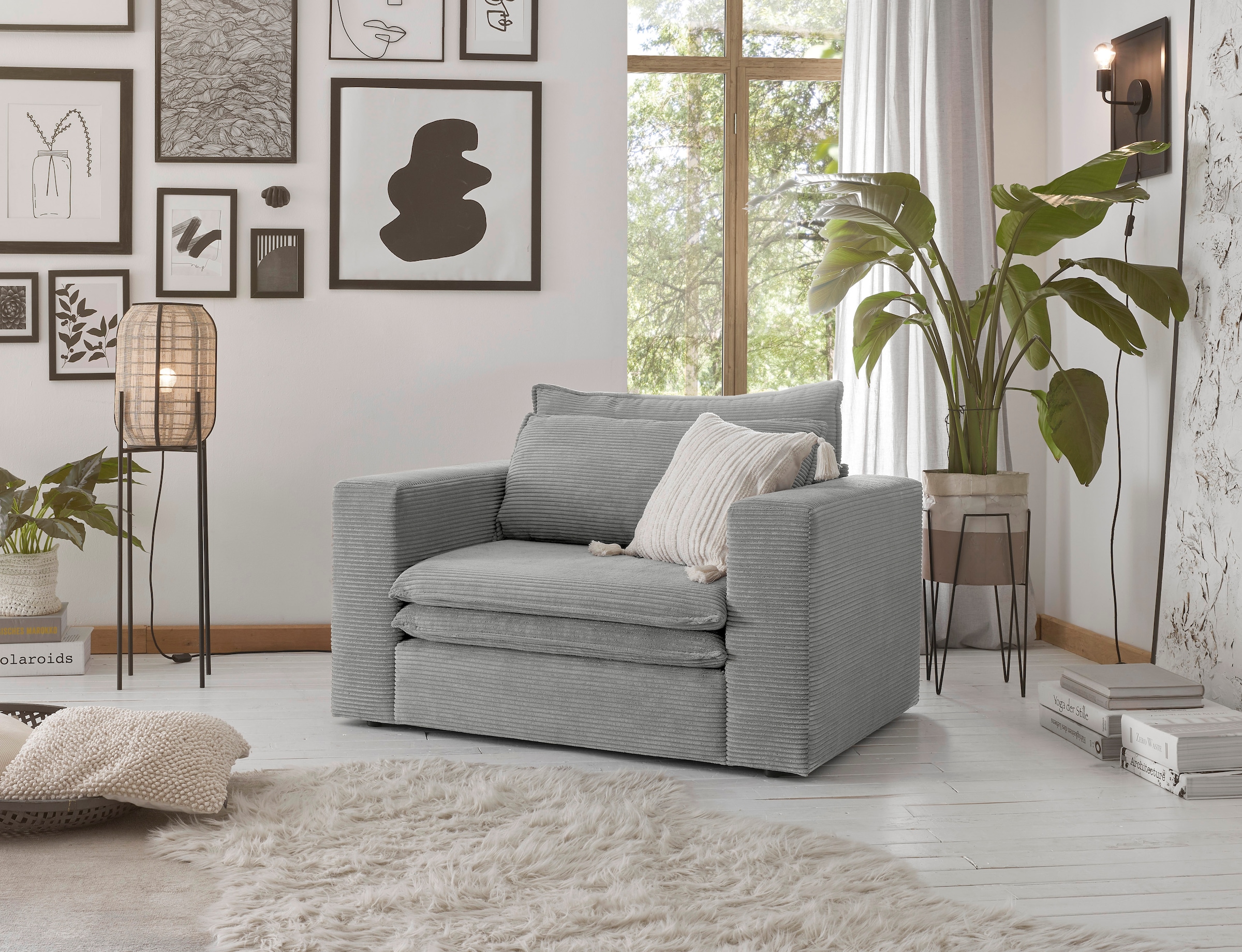 Places of Style Loveseat »PIAGGE«, Hochwertiger Cord, trendiger Loveseat