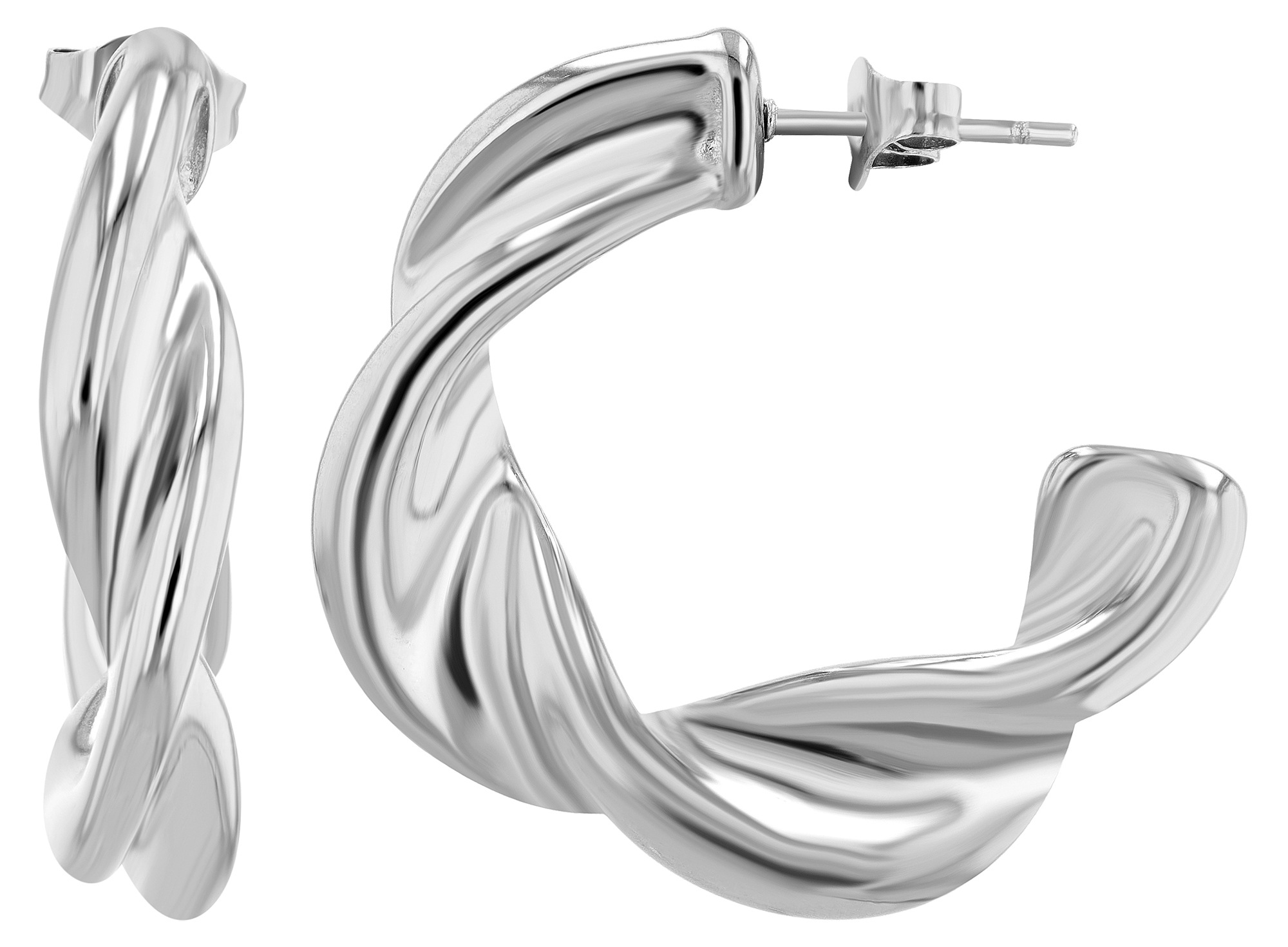 Adelia´s Paar Creolen »Damen Ohrringe ¿ Creole aus Edelstahl«